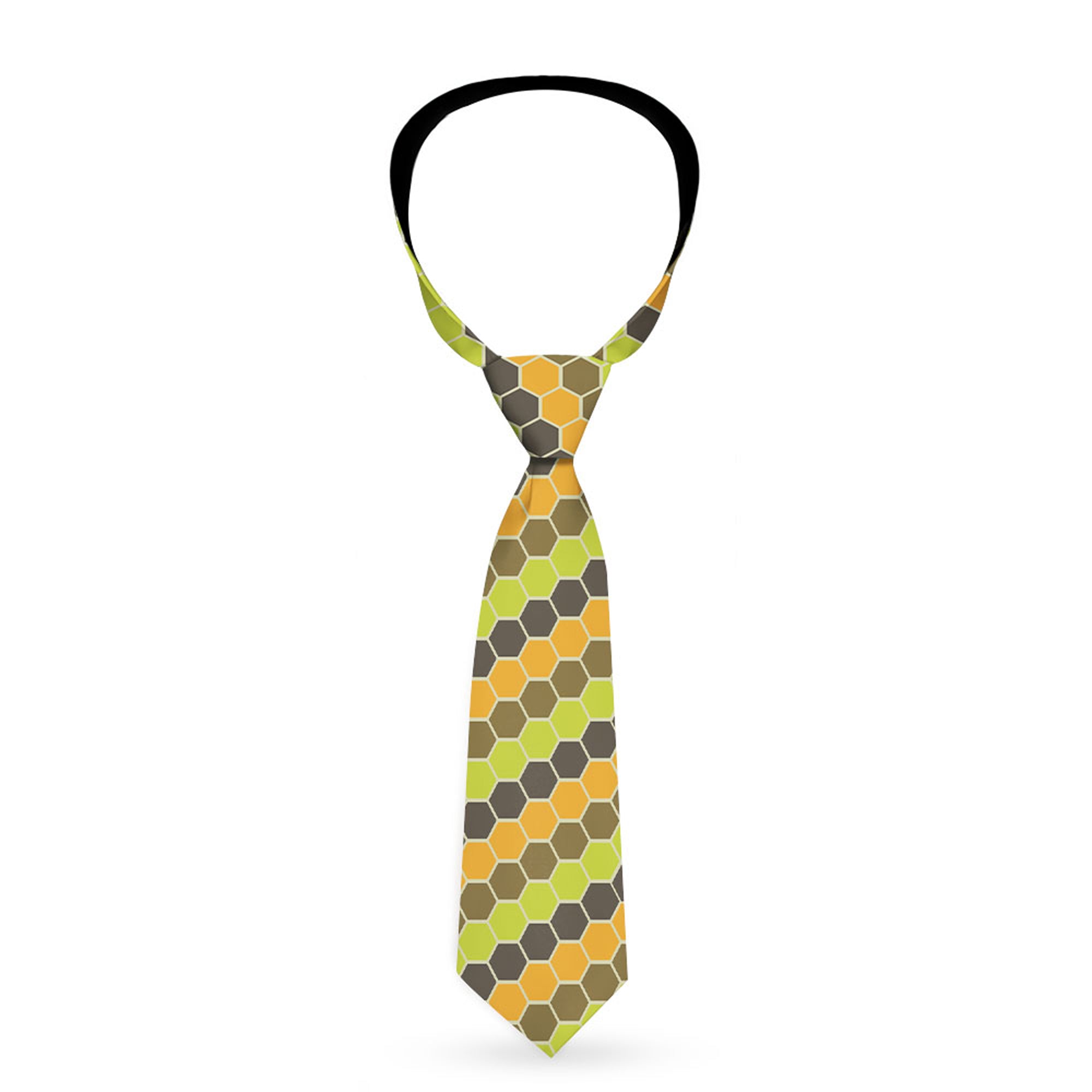 Necktie Standard - Honeycomb Greens/Orange Neckties Buckle-Down
