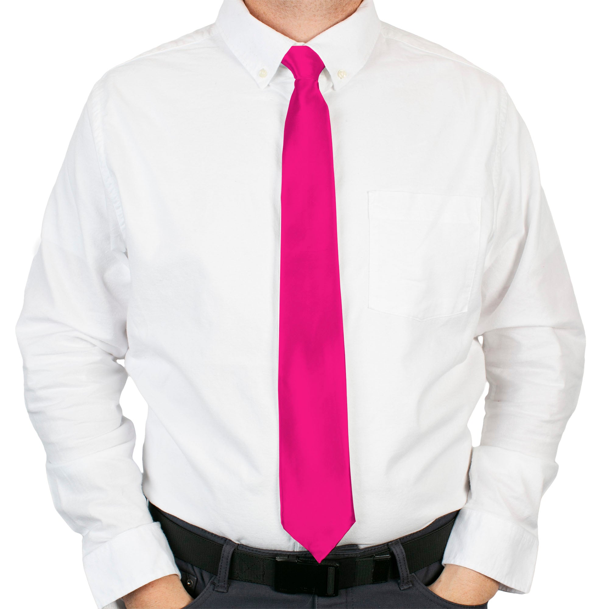 Buckle-Down Necktie - Hot Pink PMS 219 Print Neckties Buckle-Down