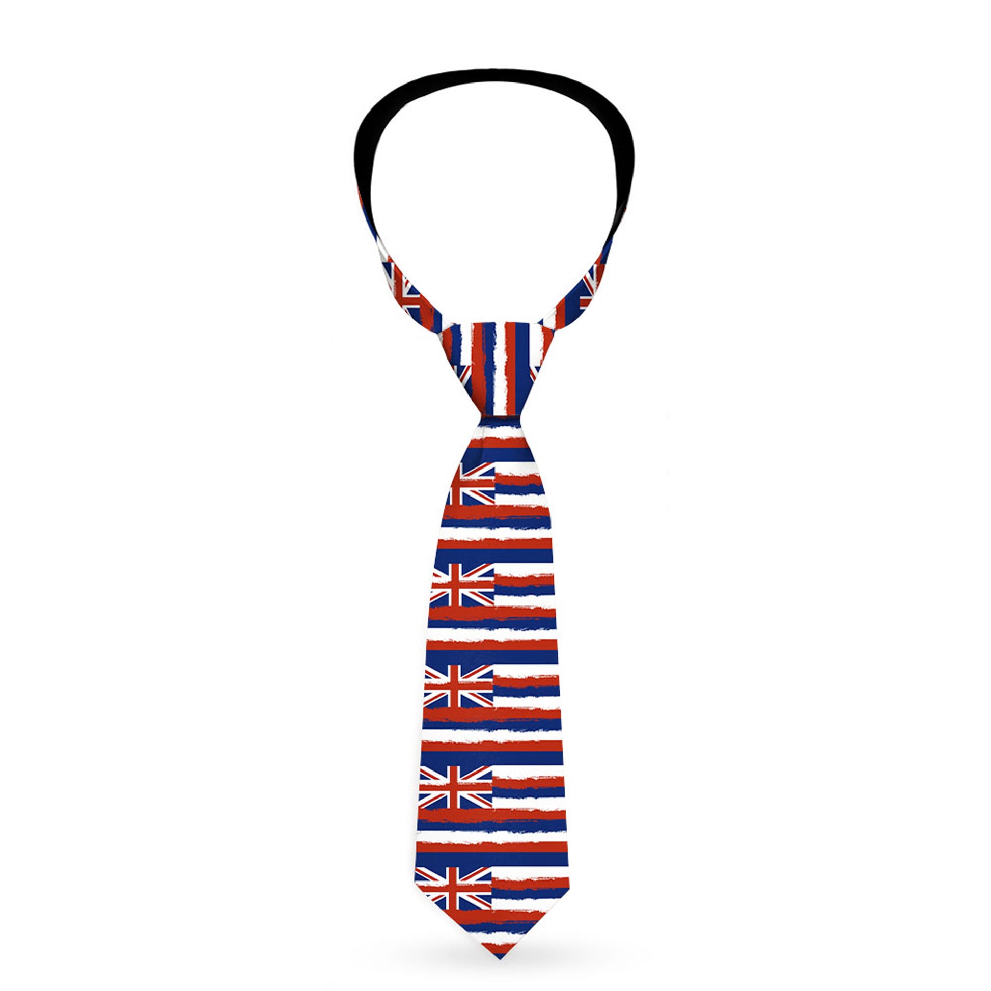 Buckle-Down Necktie - Hawaii Flags Weathered Blue/Red/White Neckties Buckle-Down