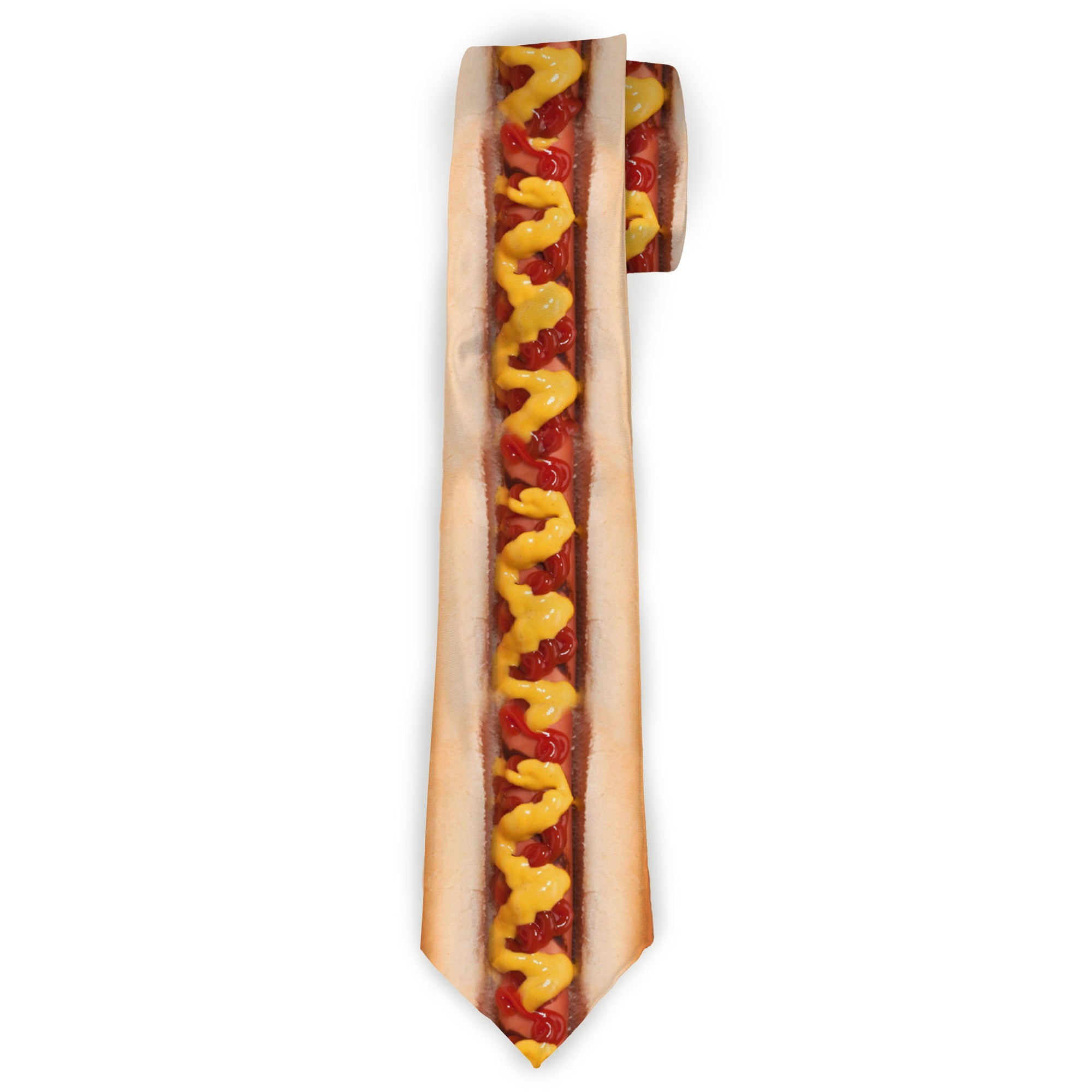 Buckle-Down Necktie - Hot Dog w/Mustard & Ketchup Vivid Neckties Buckle-Down