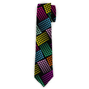 Buckle-Down Necktie - Halftone Blocks Charcoal/Pinks/Greens/Orange/Yellow Neckties Buckle-Down