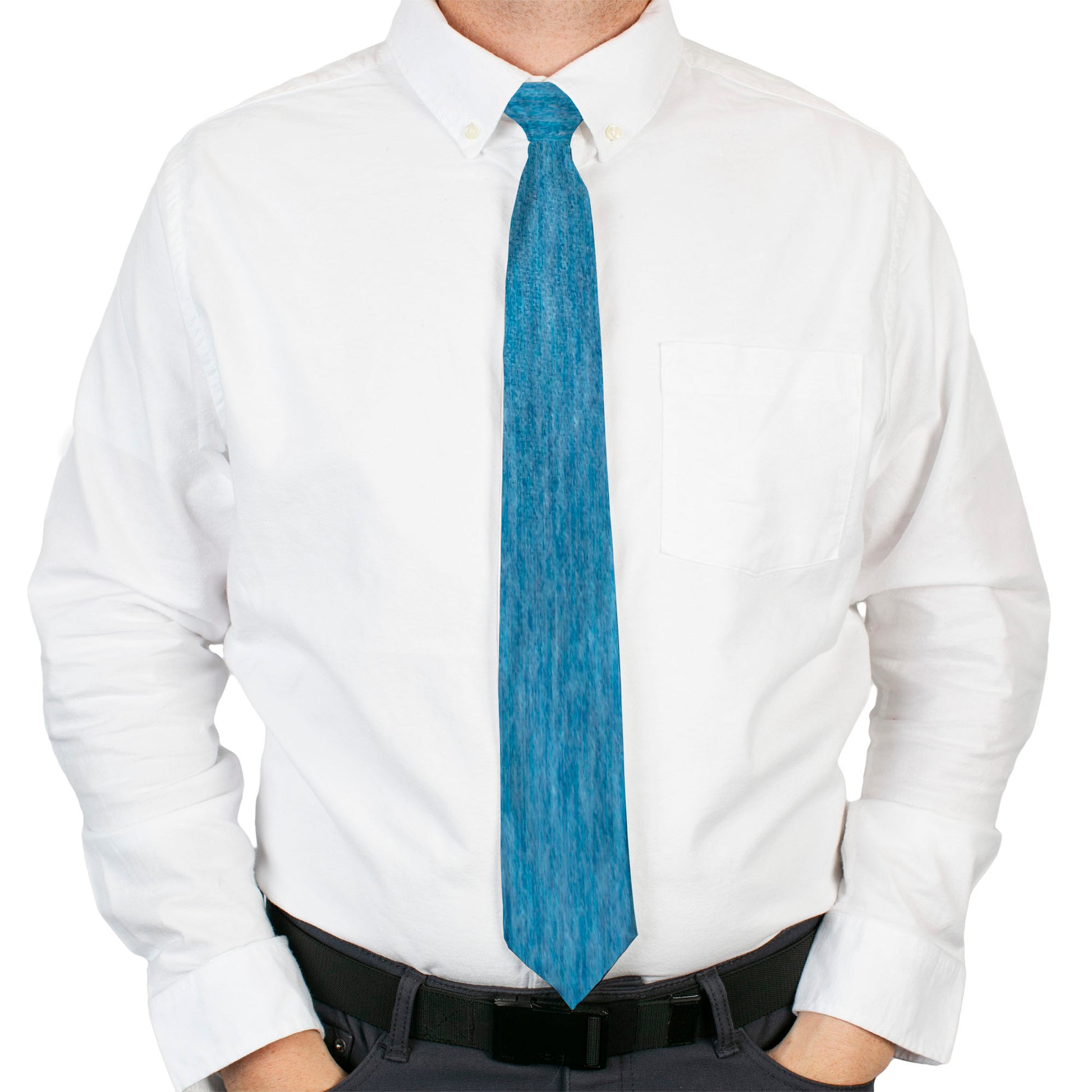 Buckle-Down Necktie - Heather Blue Neckties Buckle-Down