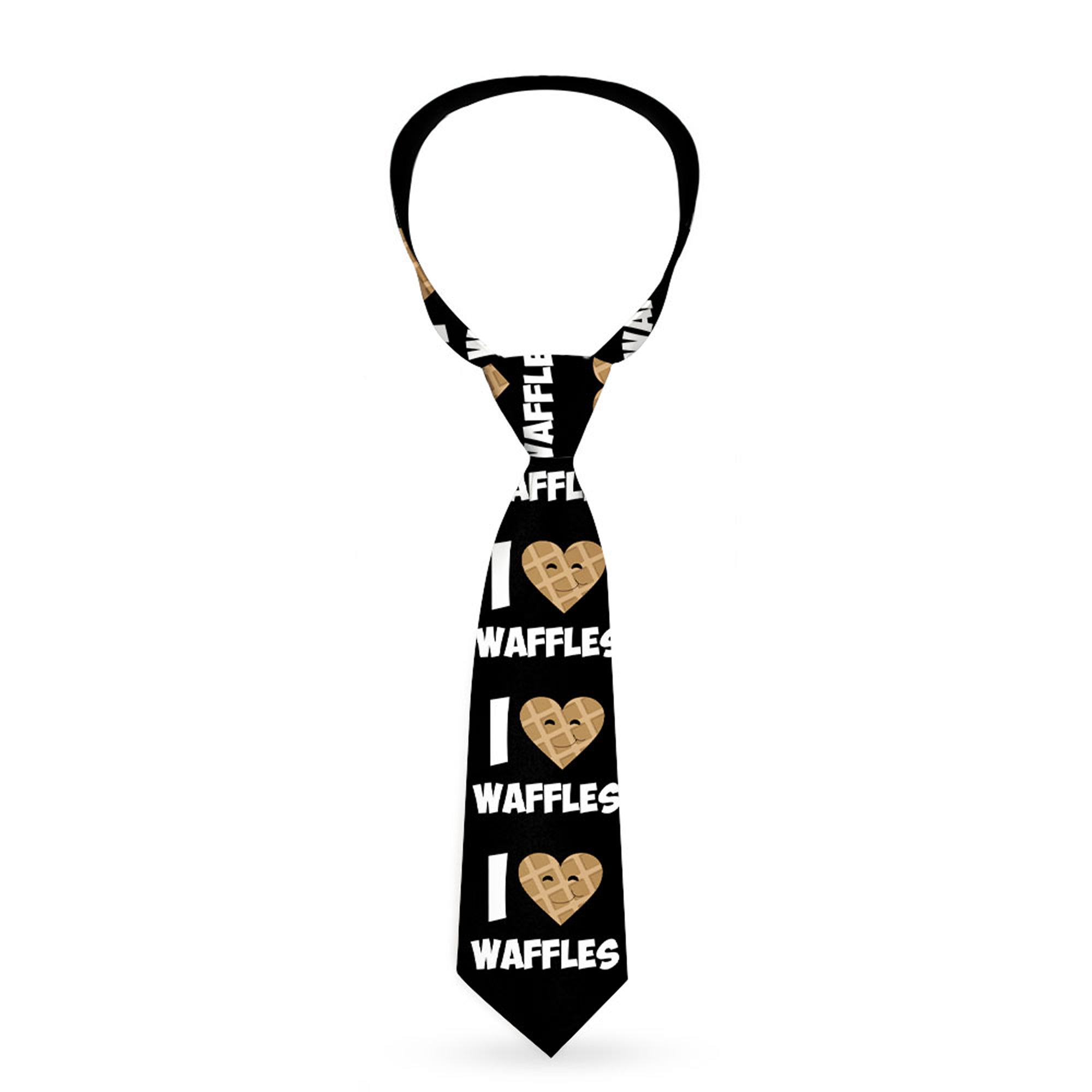 Buckle-Down Necktie - I Heart Waffles Text Neckties Buckle-Down