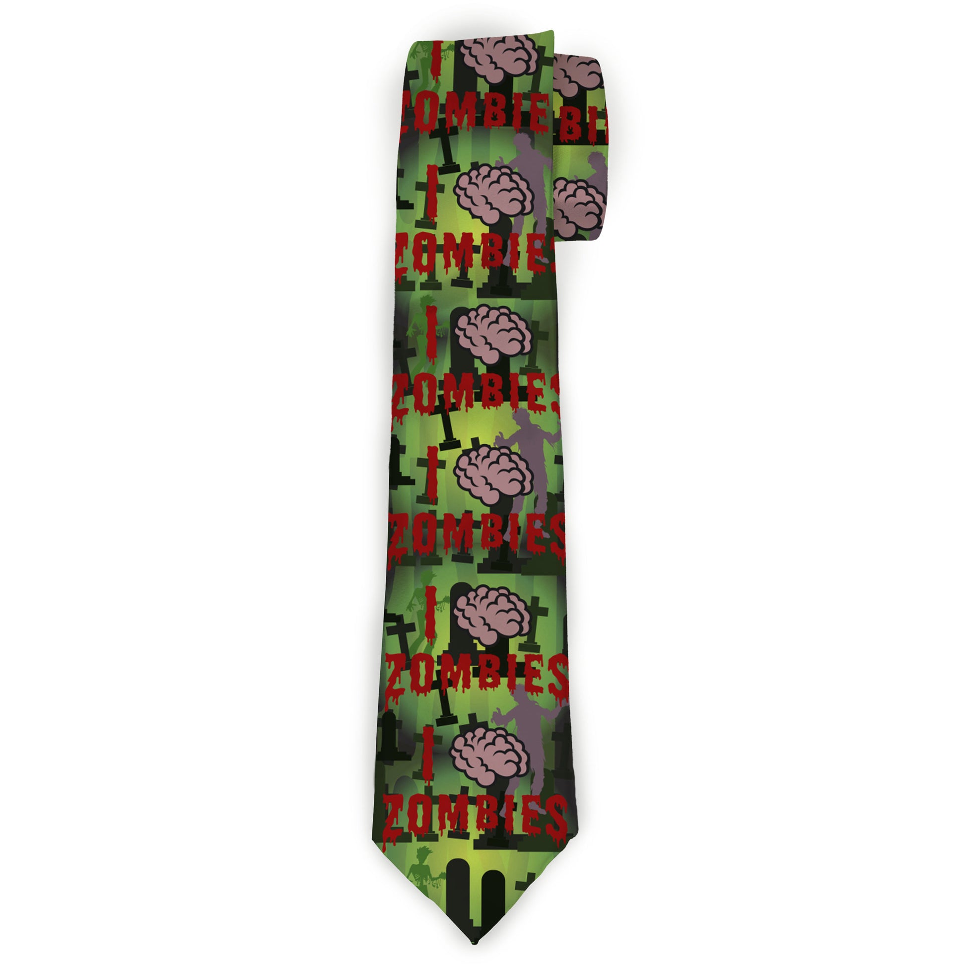 Buckle-Down Necktie - I "Brain" ZOMBIES Neckties Buckle-Down