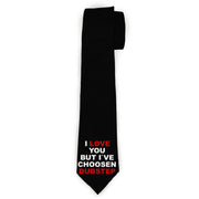 Buckle-Down Necktie - I LOVE YOU BUT I'VE CHOSEN DUBSTEP Black/White/Red Neckties Buckle-Down