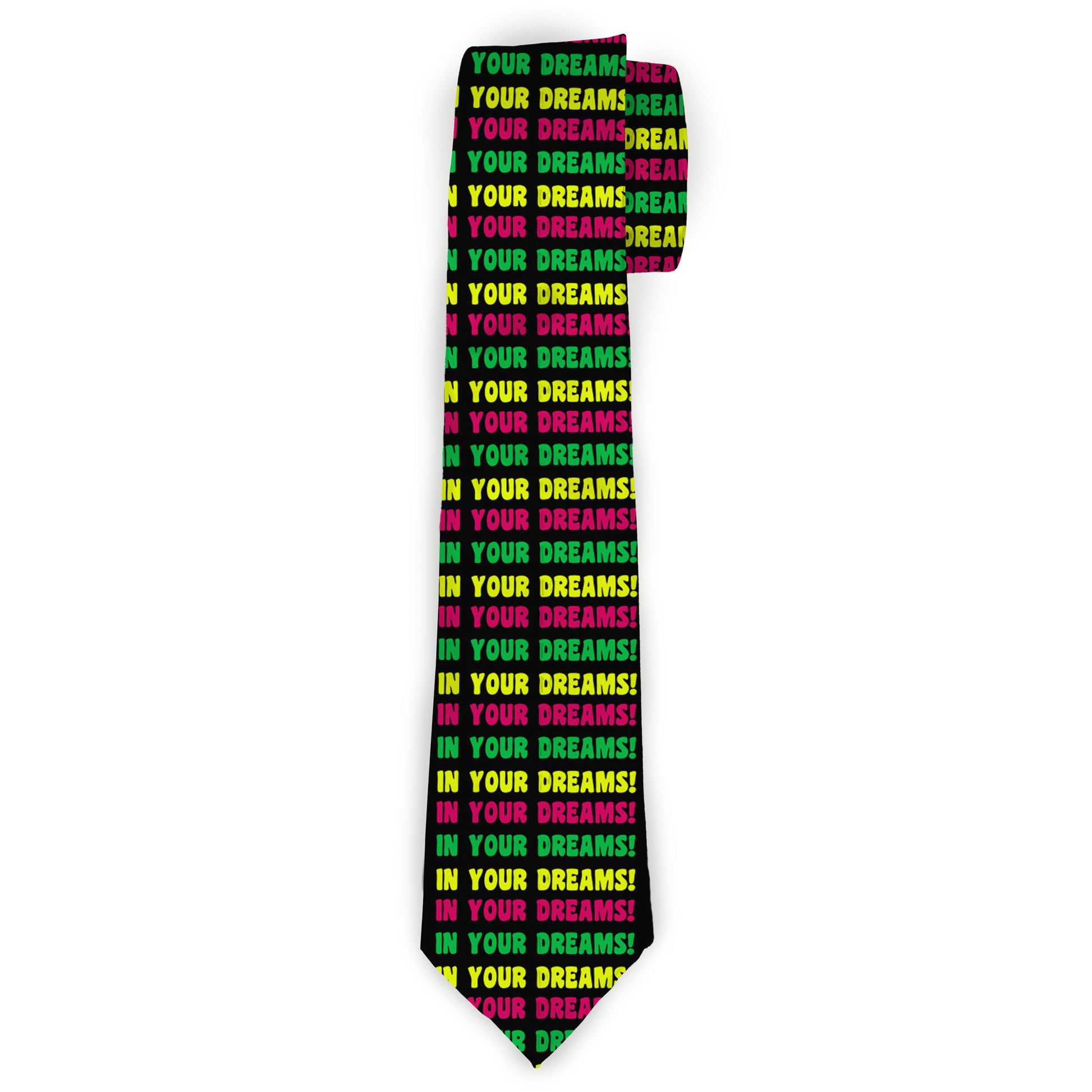Buckle-Down Necktie - IN YOUR DREAMS! Black/Pink/Green/Yellow Neckties Buckle-Down