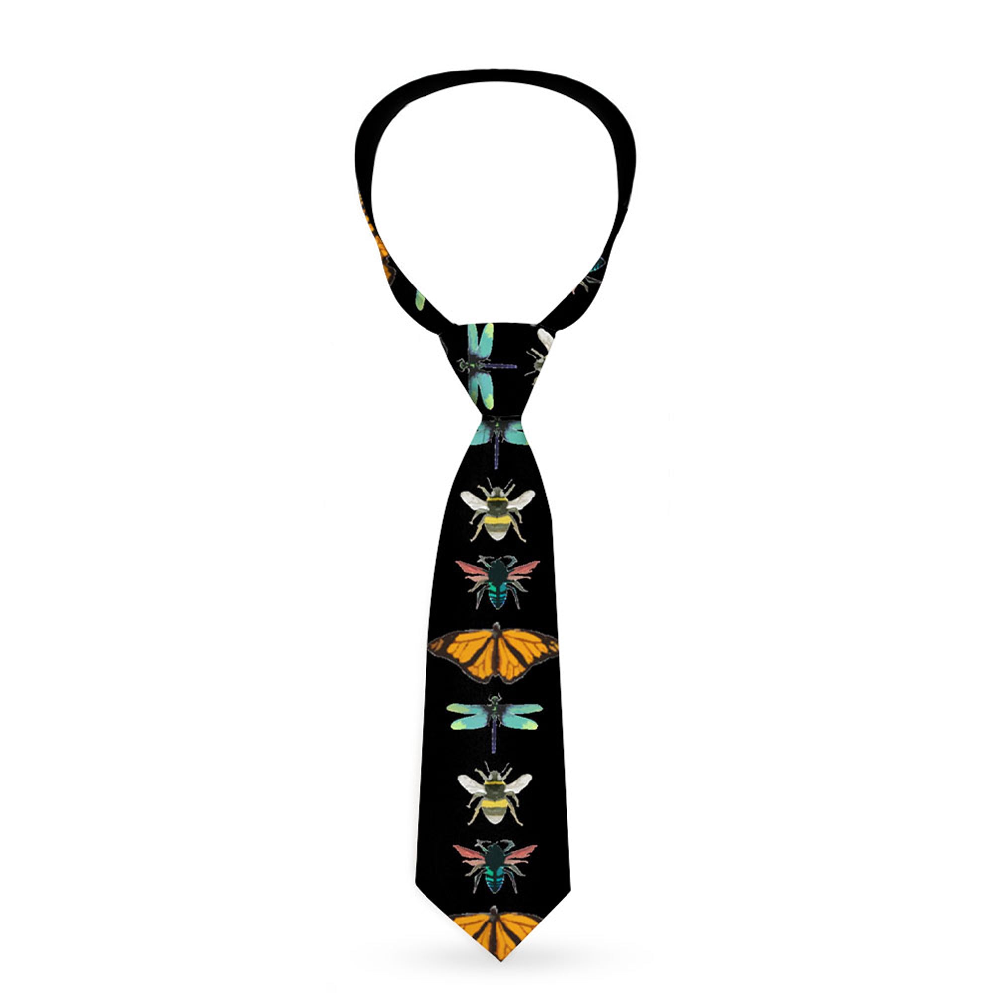 Buckle-Down Necktie - Insects C/U Black Neckties Buckle-Down