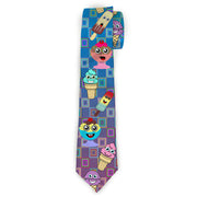 Buckle-Down Necktie - Ice Cream Cone & Popsicle Expressions/Squares Multi Color Neckties Buckle-Down