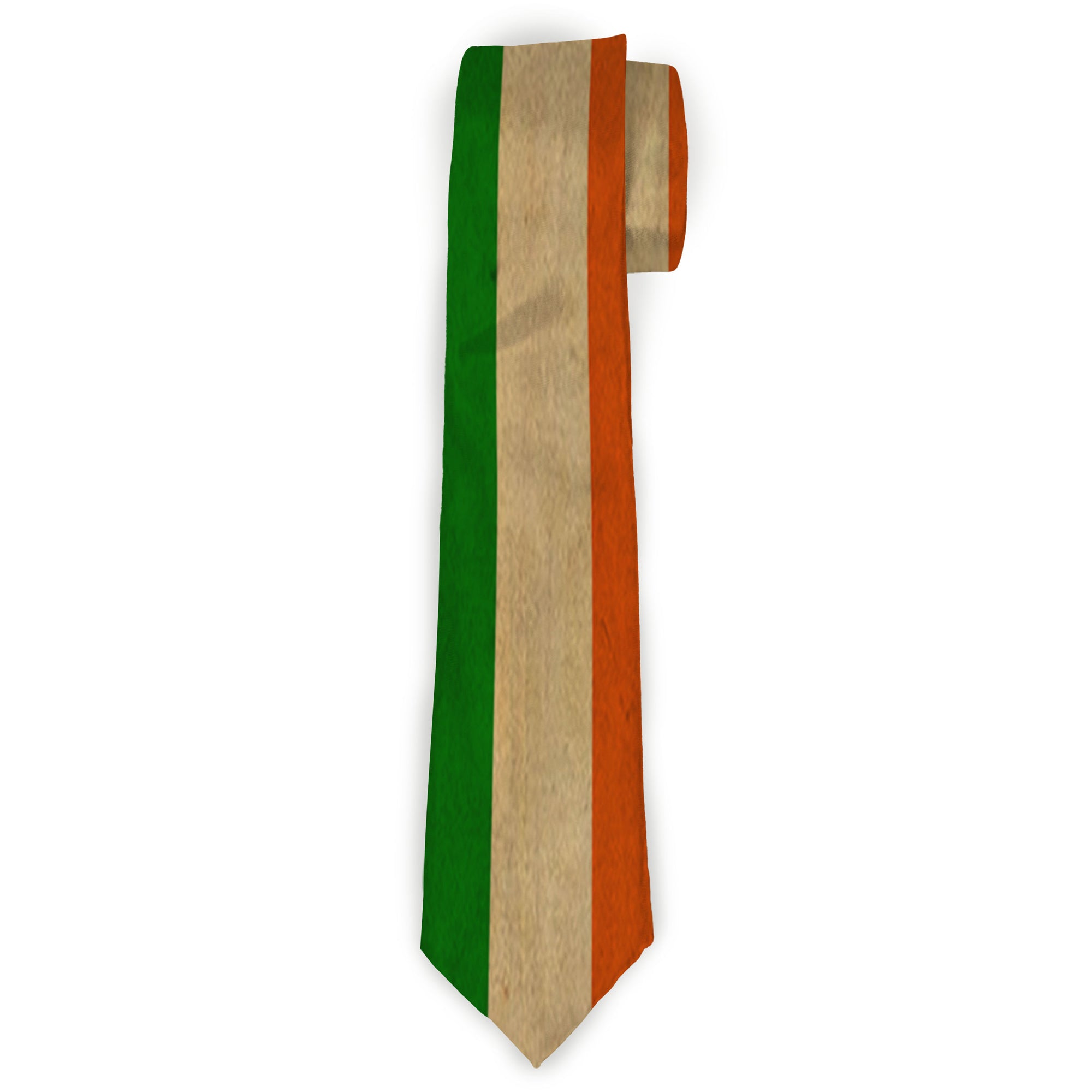 Buckle-Down Necktie - Ireland Flag Stripes Distressed Neckties Buckle-Down