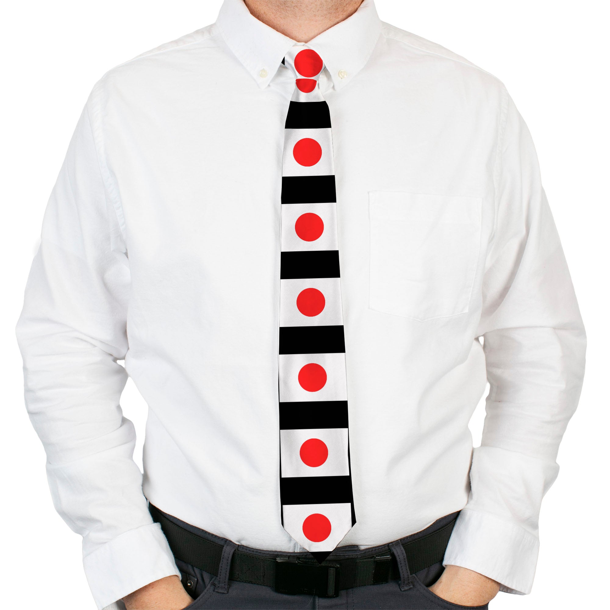 Buckle-Down Necktie - Japan Flags Neckties Buckle-Down
