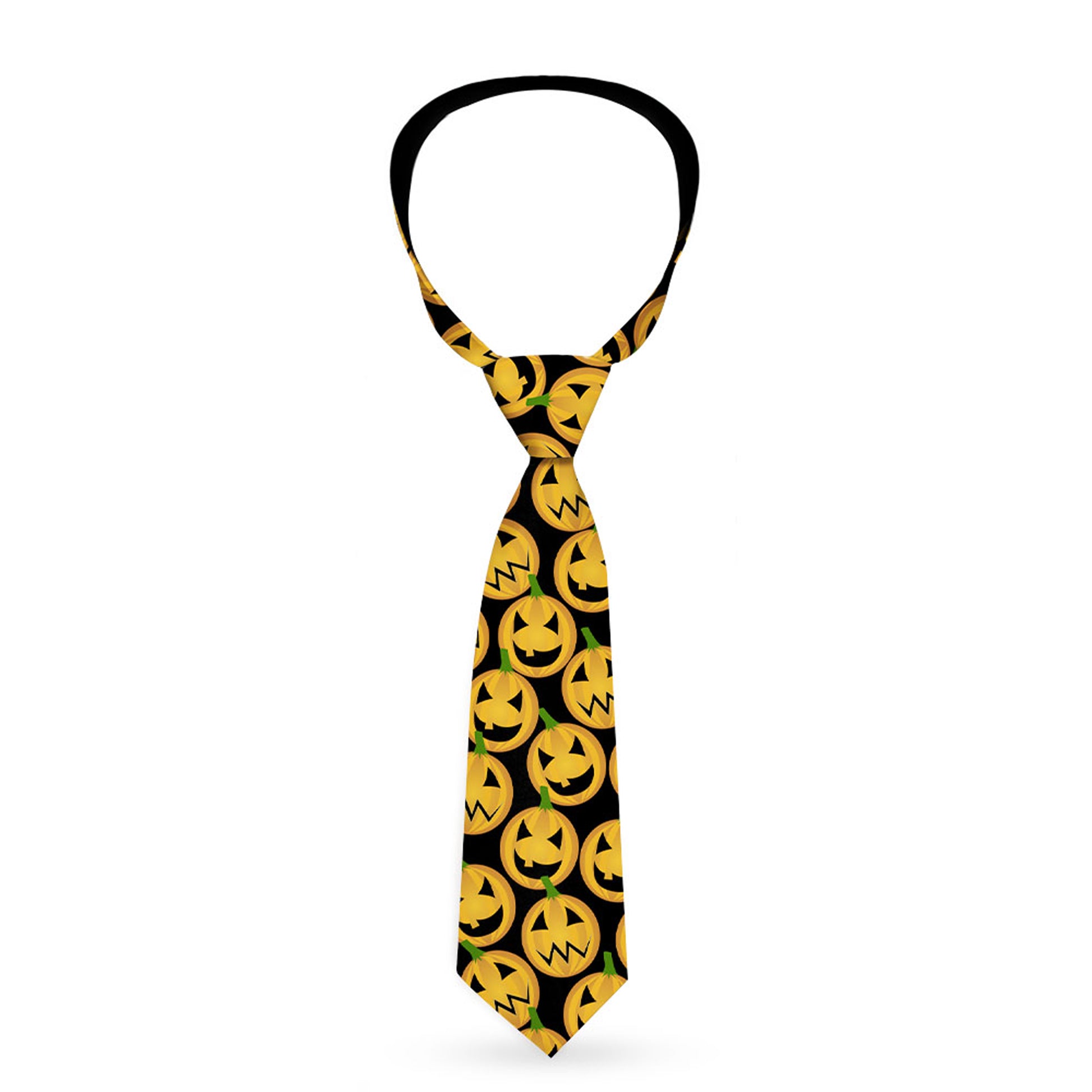 Buckle-Down Necktie - Jack-o'-Lantern Collage Black Neckties Buckle-Down