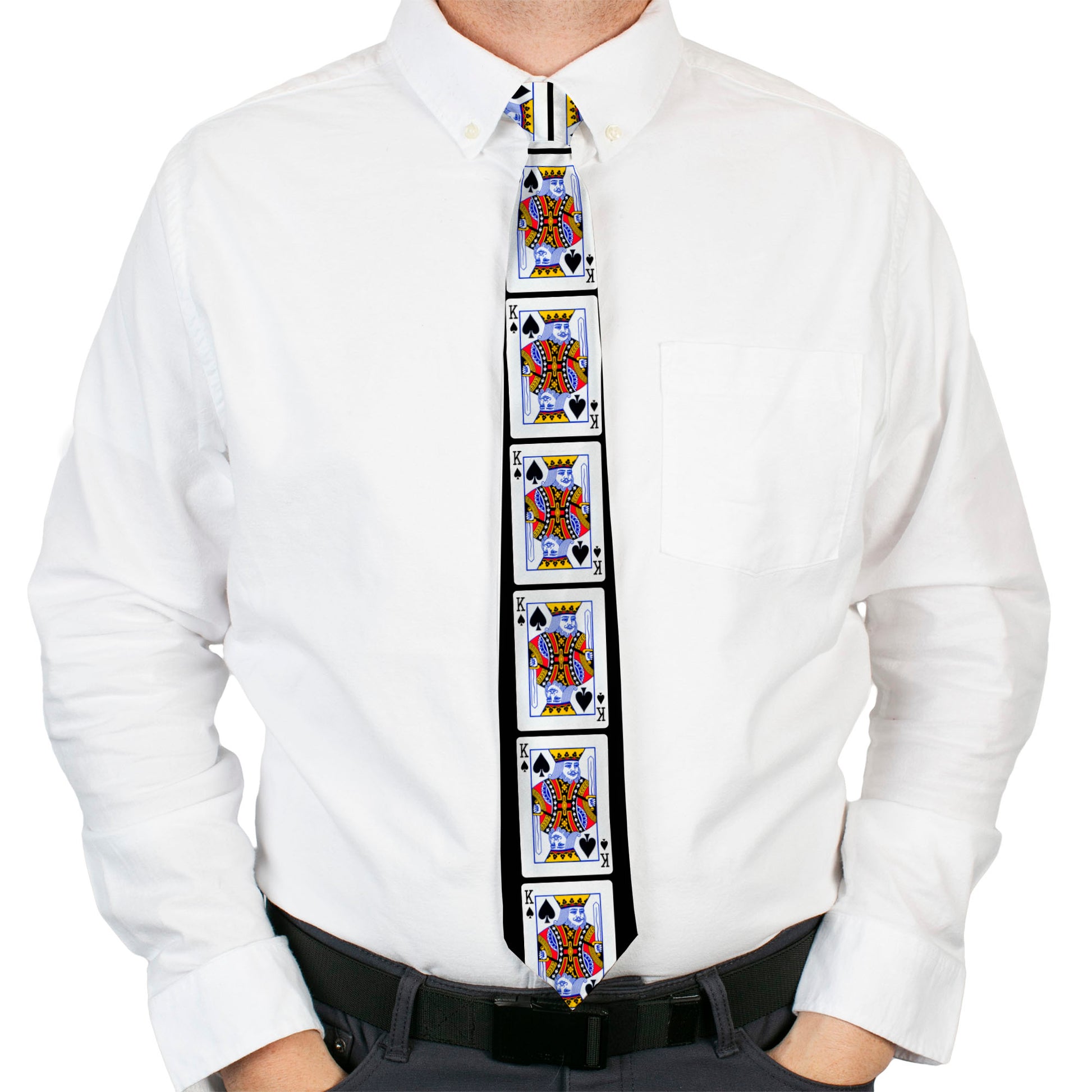 Buckle-Down Necktie - King of Spades Neckties Buckle-Down