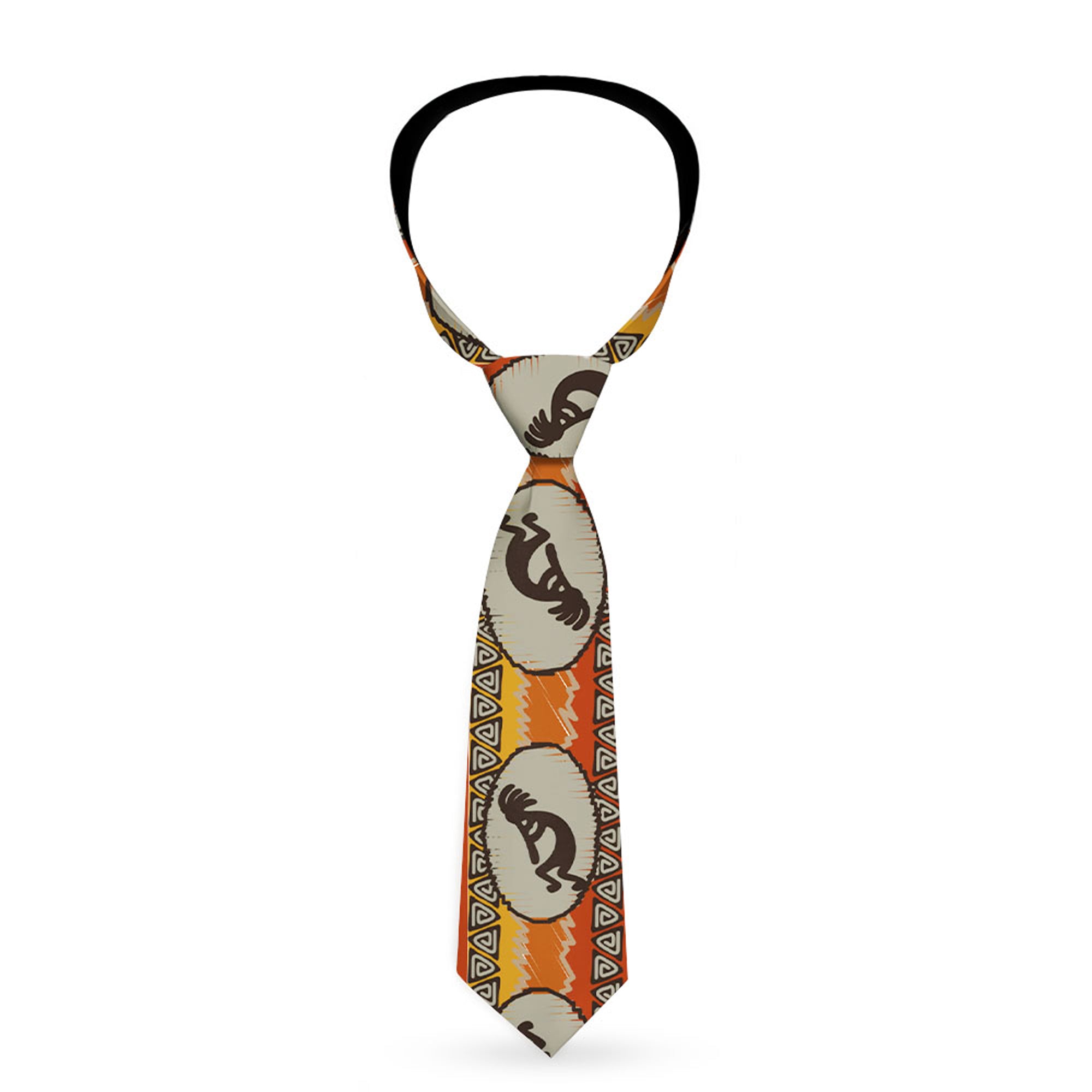 Buckle-Down Necktie - Kokopelli Icon/Western Tan/Brown/Reds Neckties Buckle-Down
