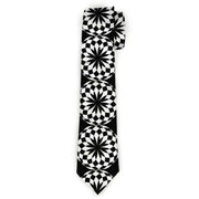 Buckle-Down Necktie - Kaleidoscope Balls White/Black Neckties Buckle-Down