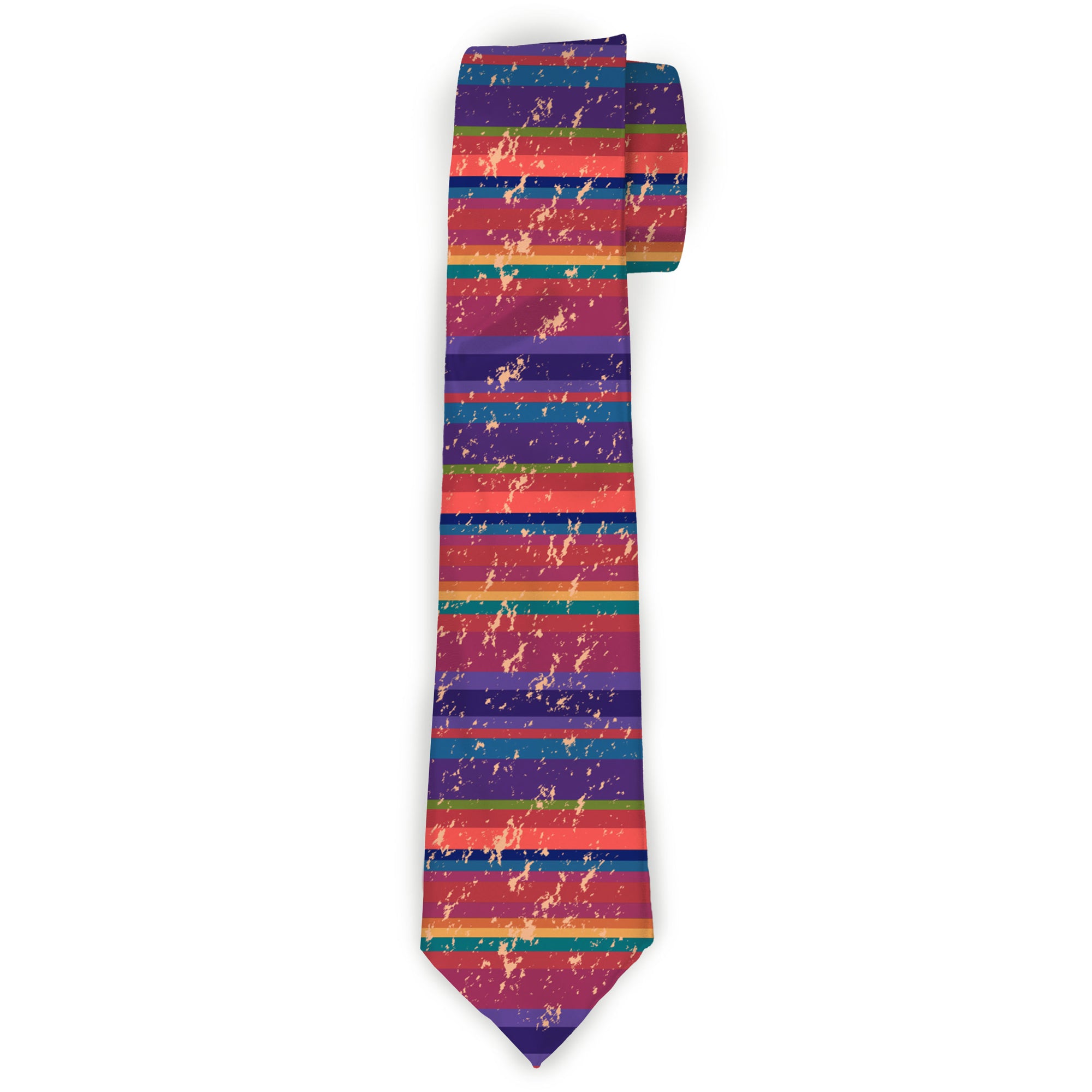 Buckle-Down Necktie - Lines Weathered Reds/Purples Neckties Buckle-Down