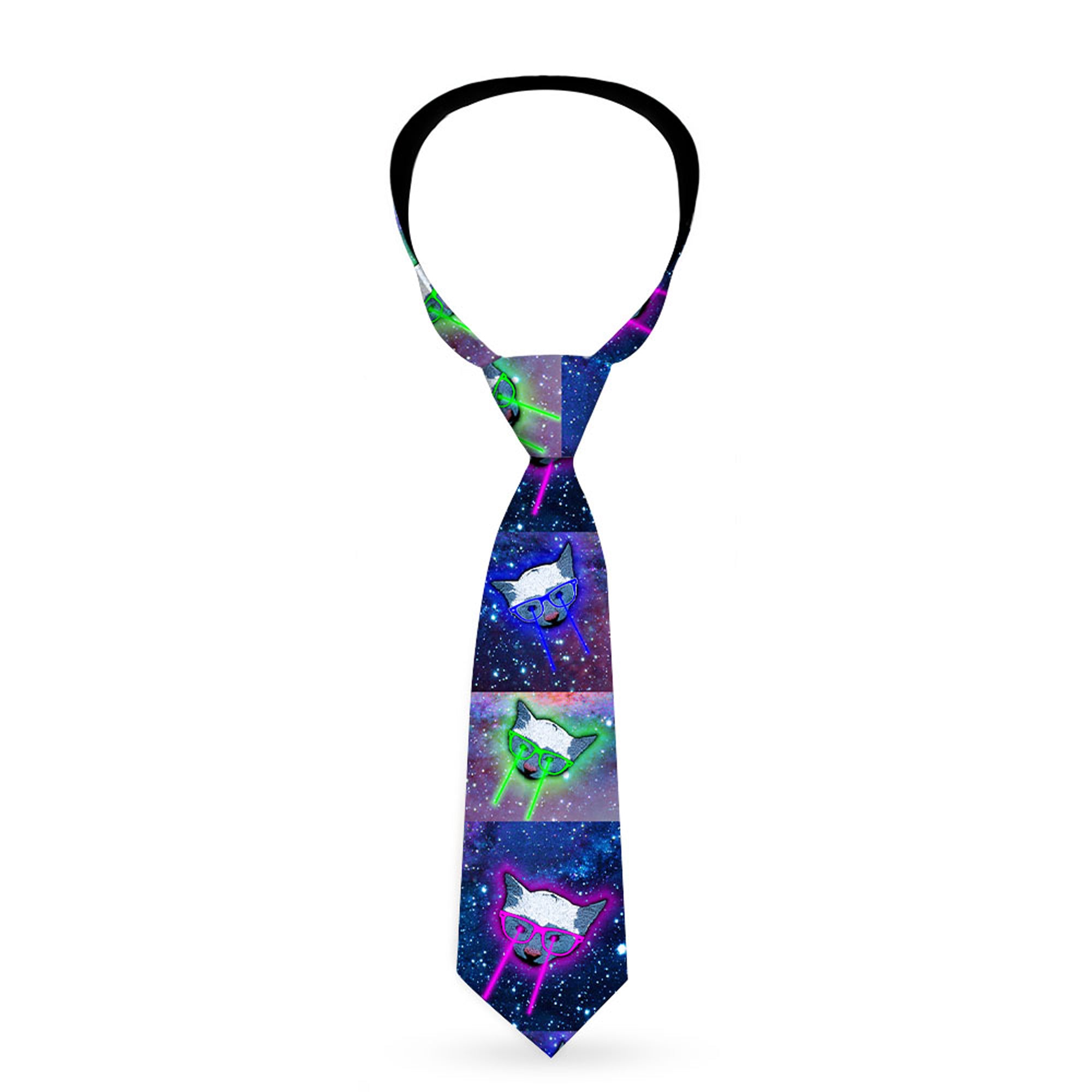 Necktie Standard - Laser Eye Cats in Space Neckties Buckle-Down