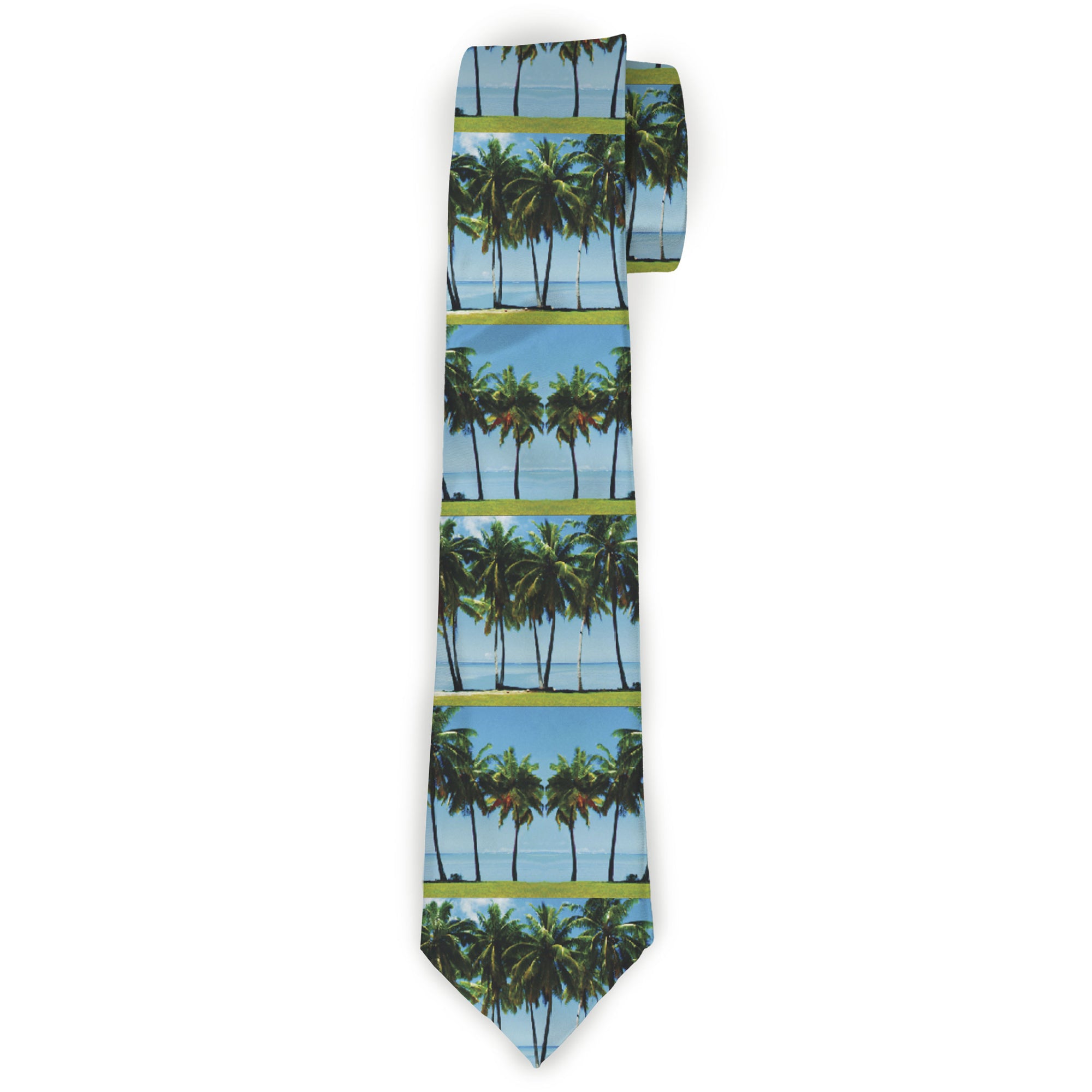 Buckle-Down Necktie - Landscape Beach Palm Trees Neckties Buckle-Down
