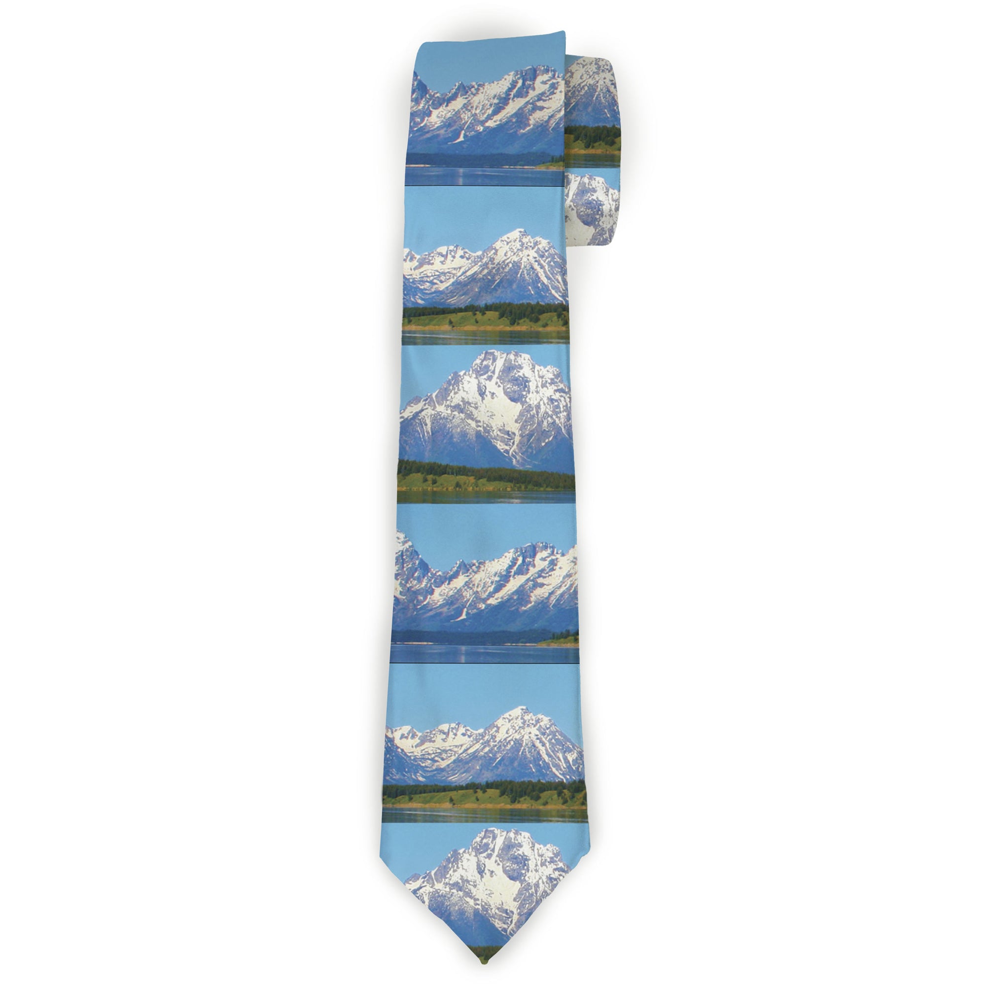 Buckle-Down Necktie - Landscape Snowy Mountains Neckties Buckle-Down