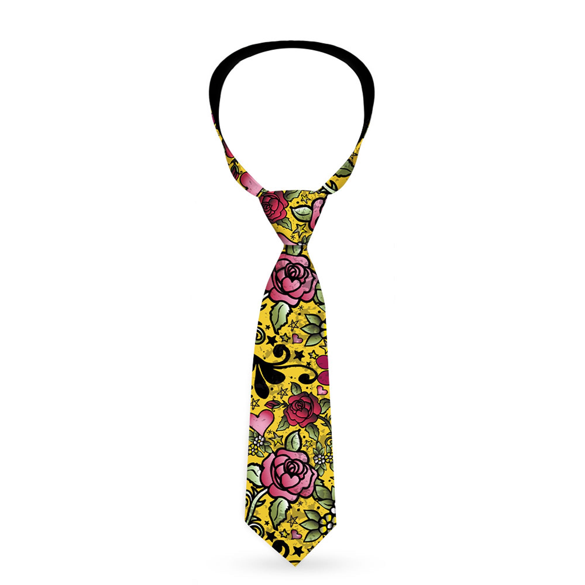 Buckle-Down Necktie - Mom & Dad C/U Yellow Neckties Buckle-Down