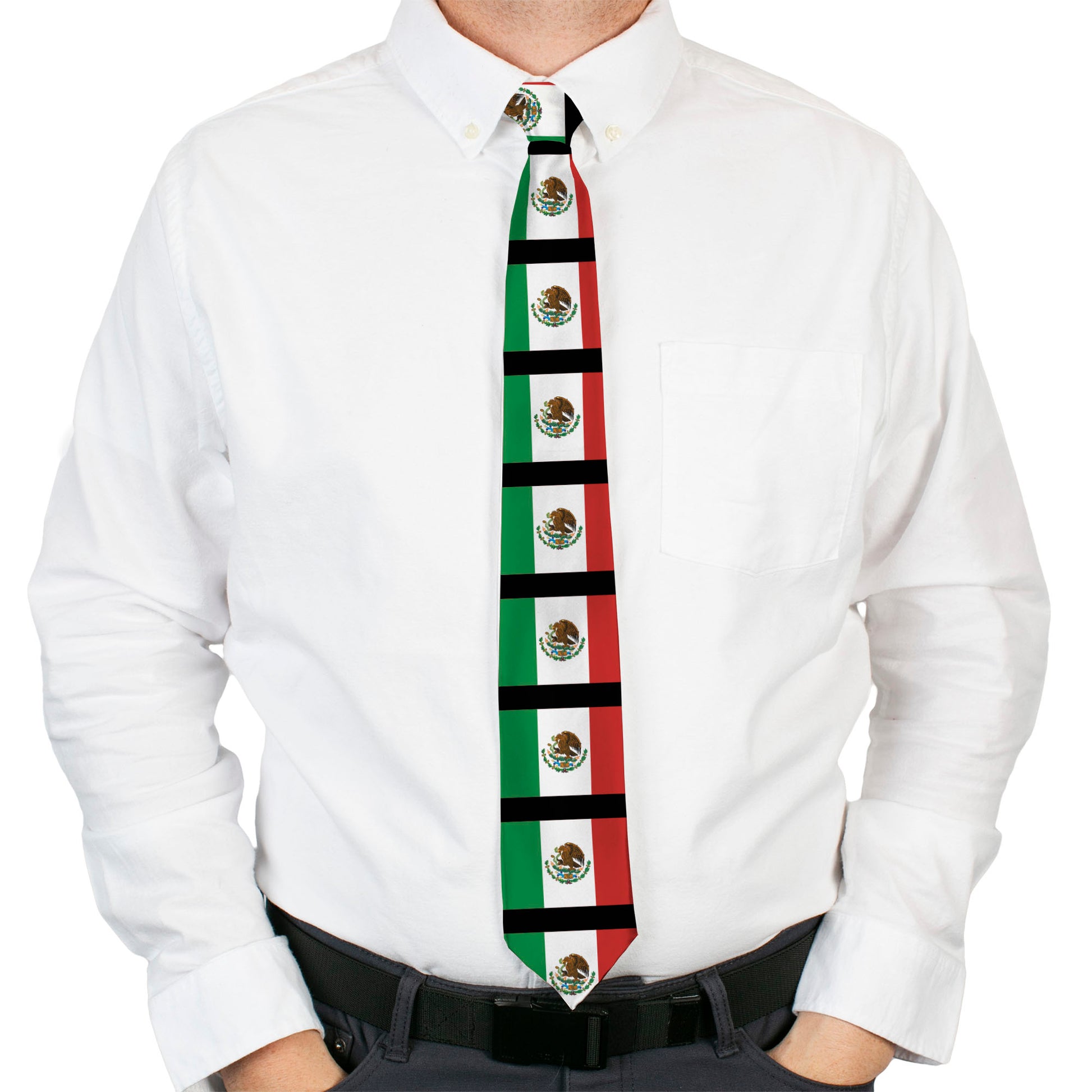 Buckle-Down Necktie - Mexico Flags Neckties Buckle-Down