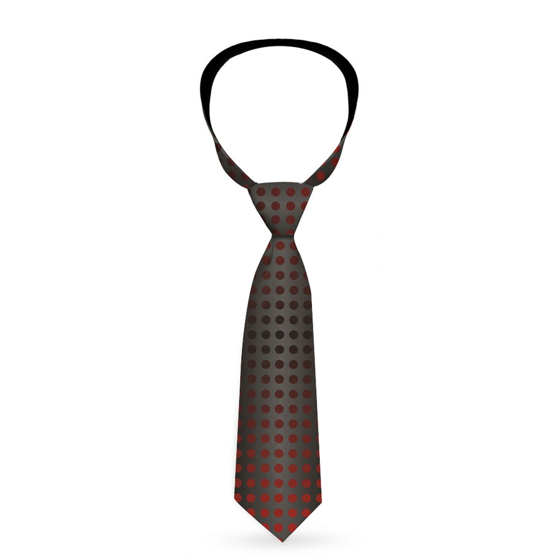 Necktie Standard - Micro Polka Dots Transitions Black/Red Neckties Buckle-Down
