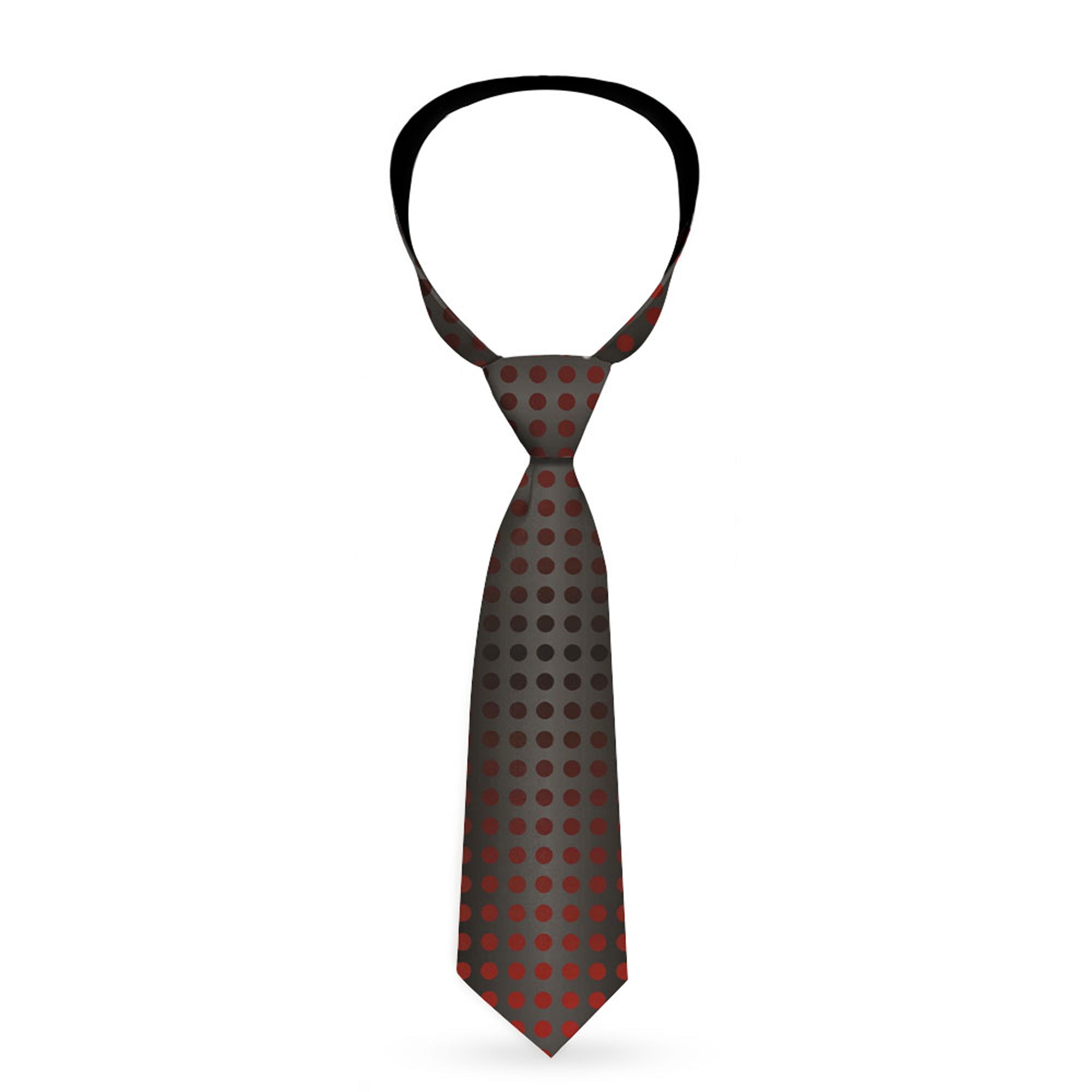 Necktie Standard - Micro Polka Dots Transitions Black/Red Neckties Buckle-Down