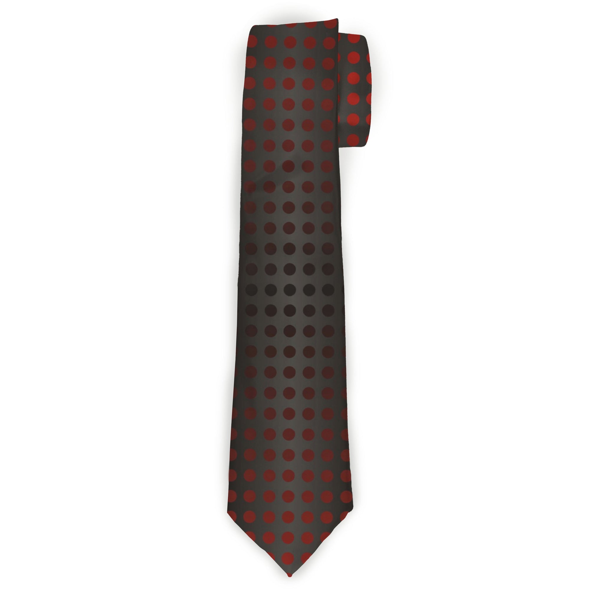 Necktie Standard - Micro Polka Dots Transitions Black/Red Neckties Buckle-Down