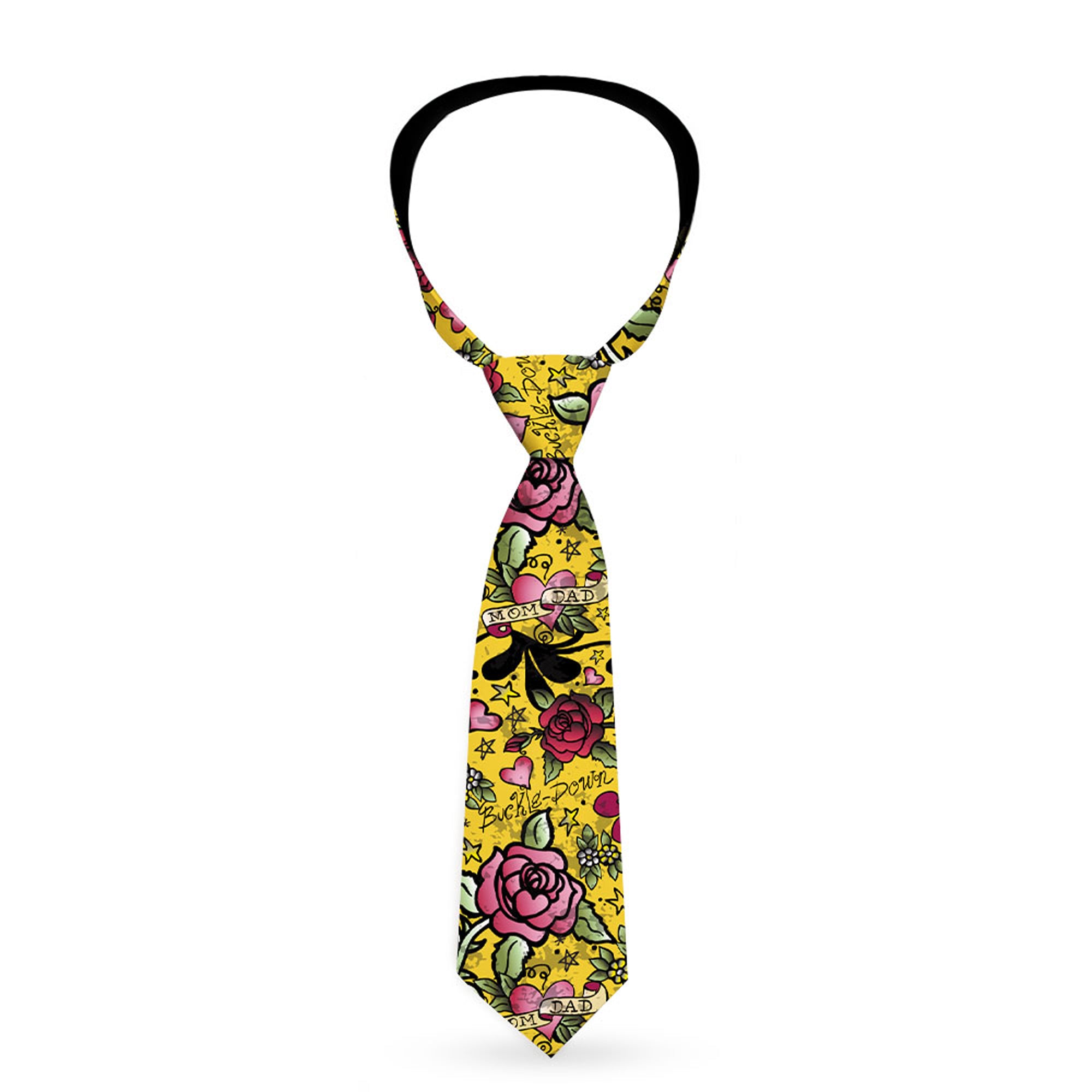 Buckle-Down Necktie - Mom & Mom Yellow Neckties Buckle-Down