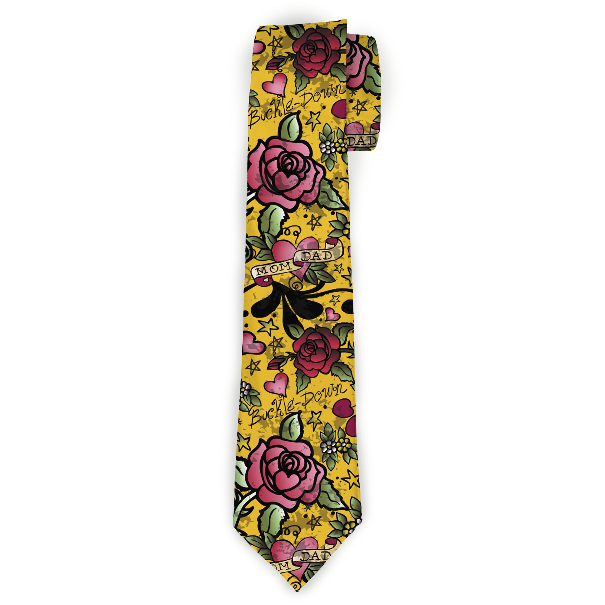 Buckle-Down Necktie - Mom & Mom Yellow Neckties Buckle-Down