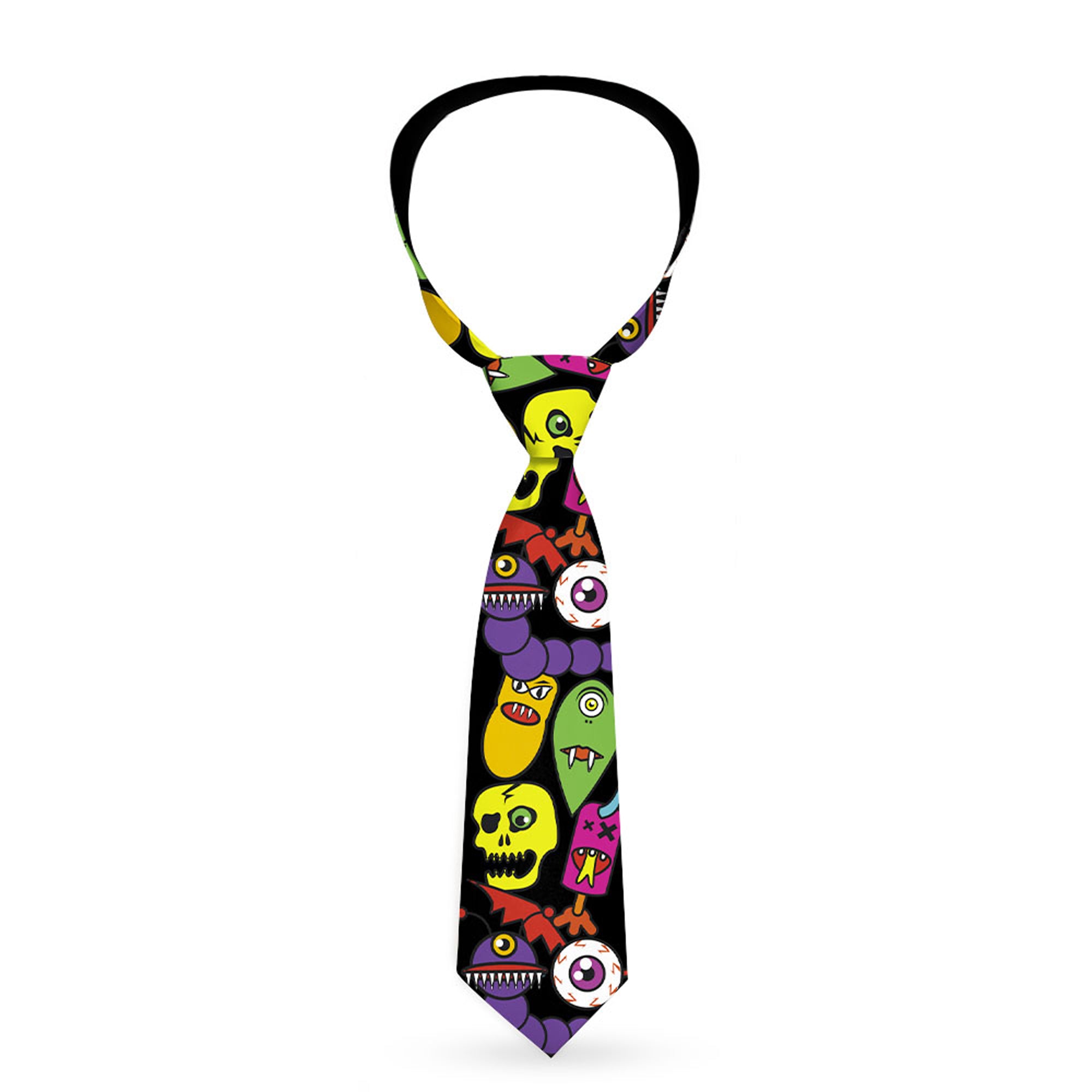 Buckle-Down Necktie - Monsters C/U Black Neckties Buckle-Down