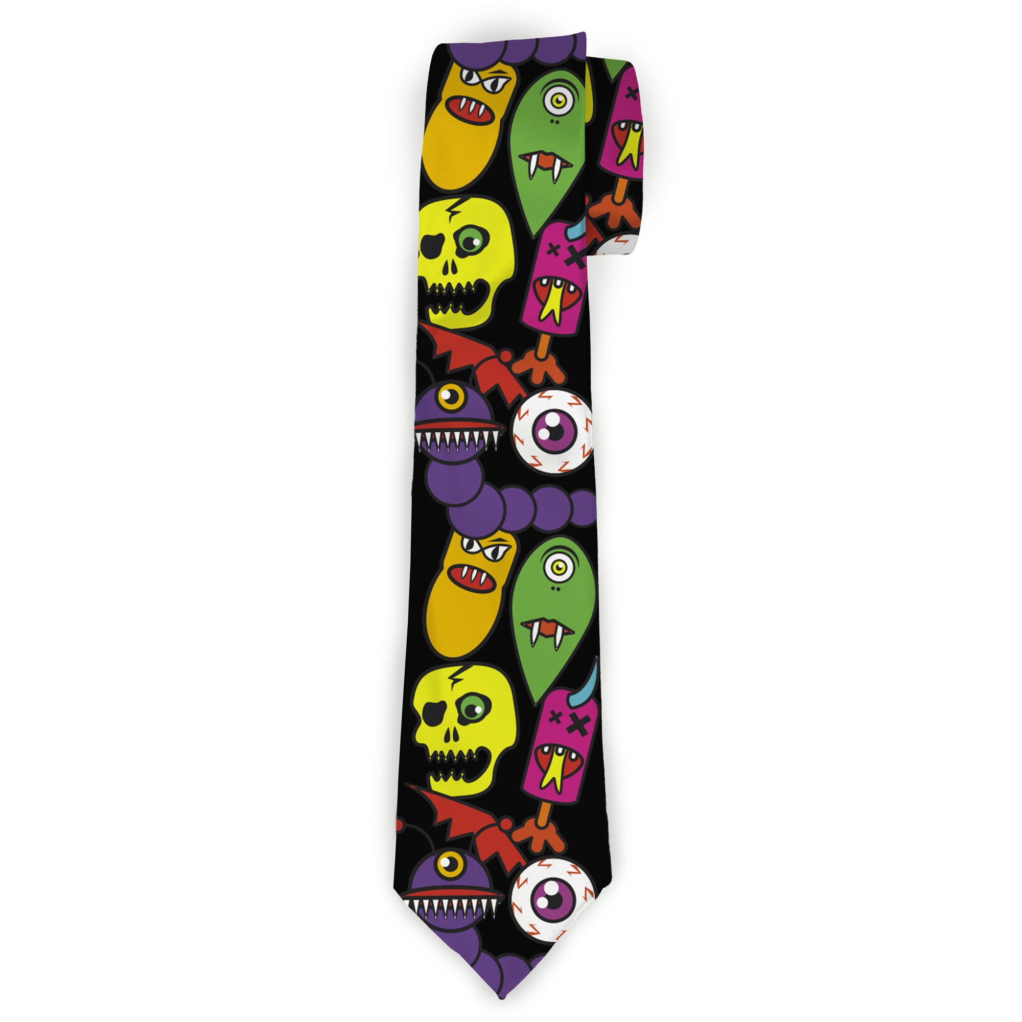 Buckle-Down Necktie - Monsters C/U Black Neckties Buckle-Down