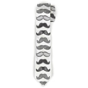 Buckle-Down Necktie - Mustaches White/Sketch Neckties Buckle-Down