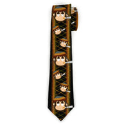 Buckle-Down Necktie - Multi Smoking Monkey Argyle Brown Neckties Buckle-Down