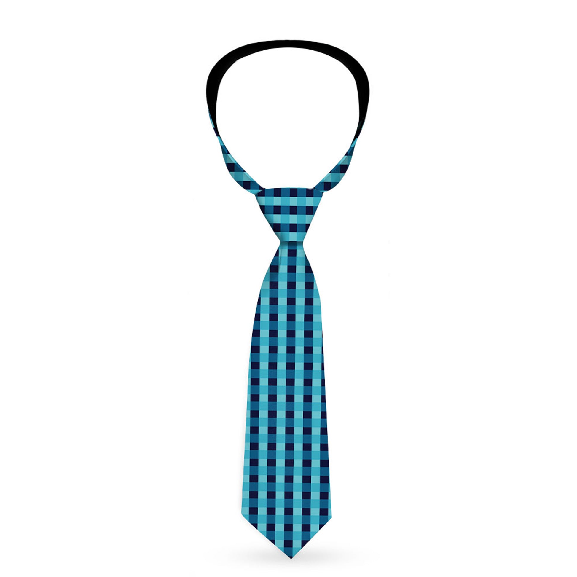 Necktie Standard - Mini Buffalo Plaid Navy/Blue Neckties Buckle-Down