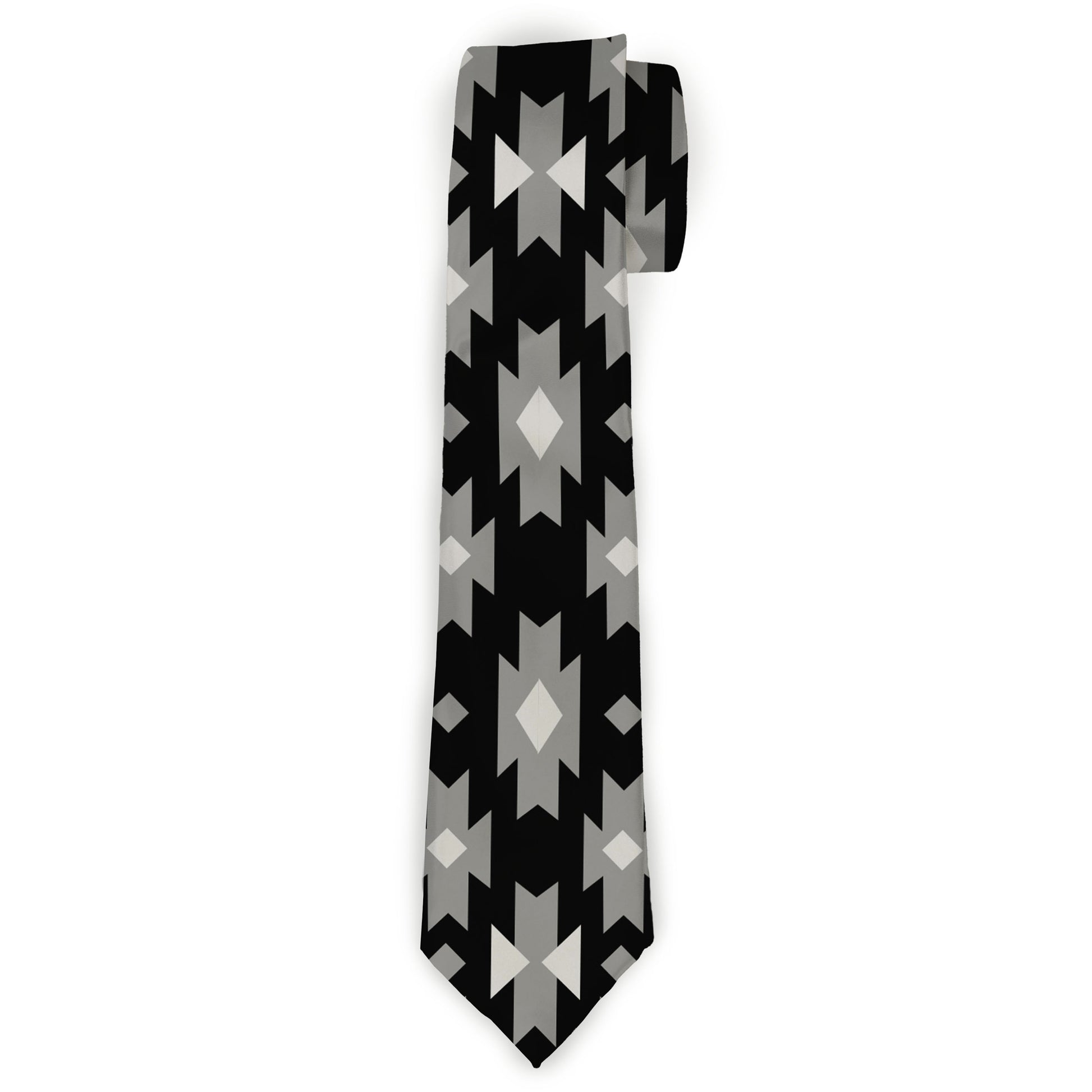Buckle-Down Necktie - Navajo Gray/Black/Gray/White Neckties Buckle-Down