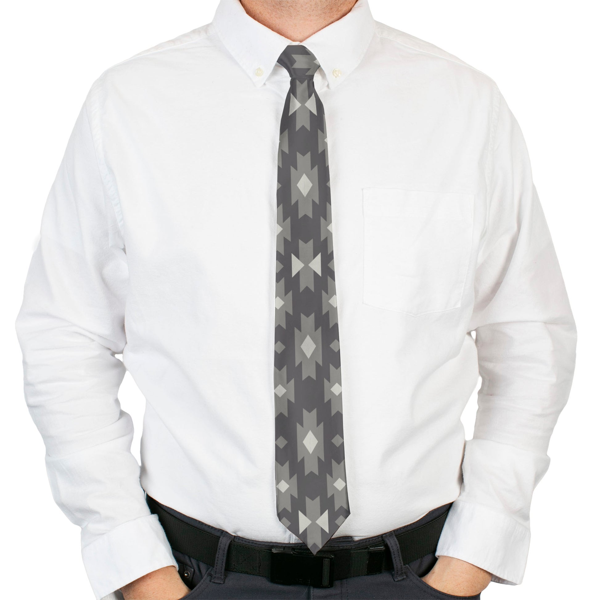 Buckle-Down Necktie - Navajo Grays Neckties Buckle-Down