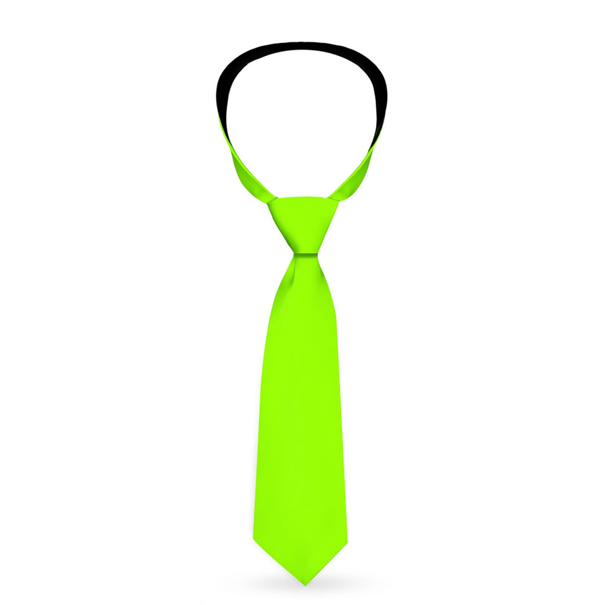Buckle-Down Necktie - Neon Green Print Neckties Buckle-Down