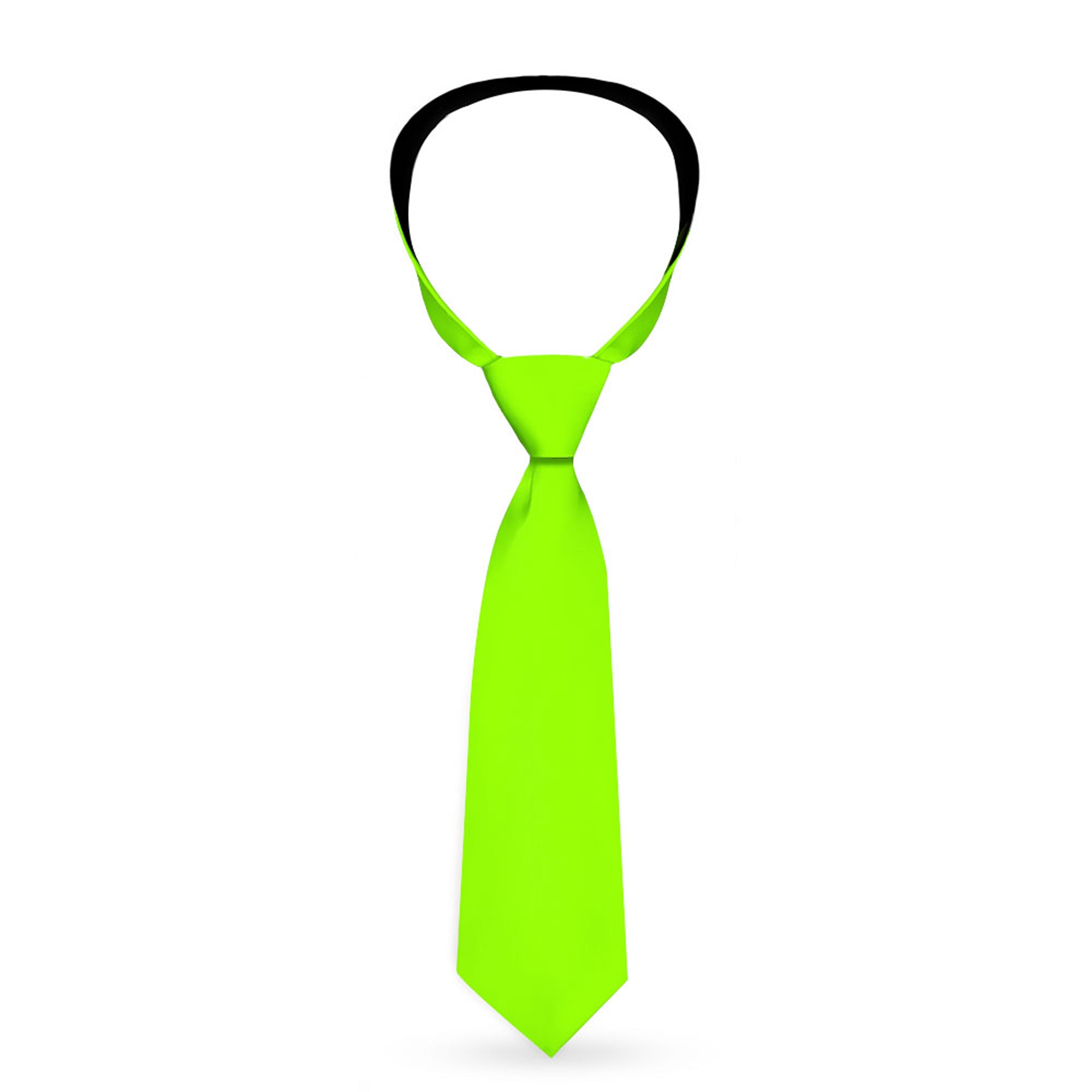Buckle-Down Necktie - Neon Green Print Neckties Buckle-Down