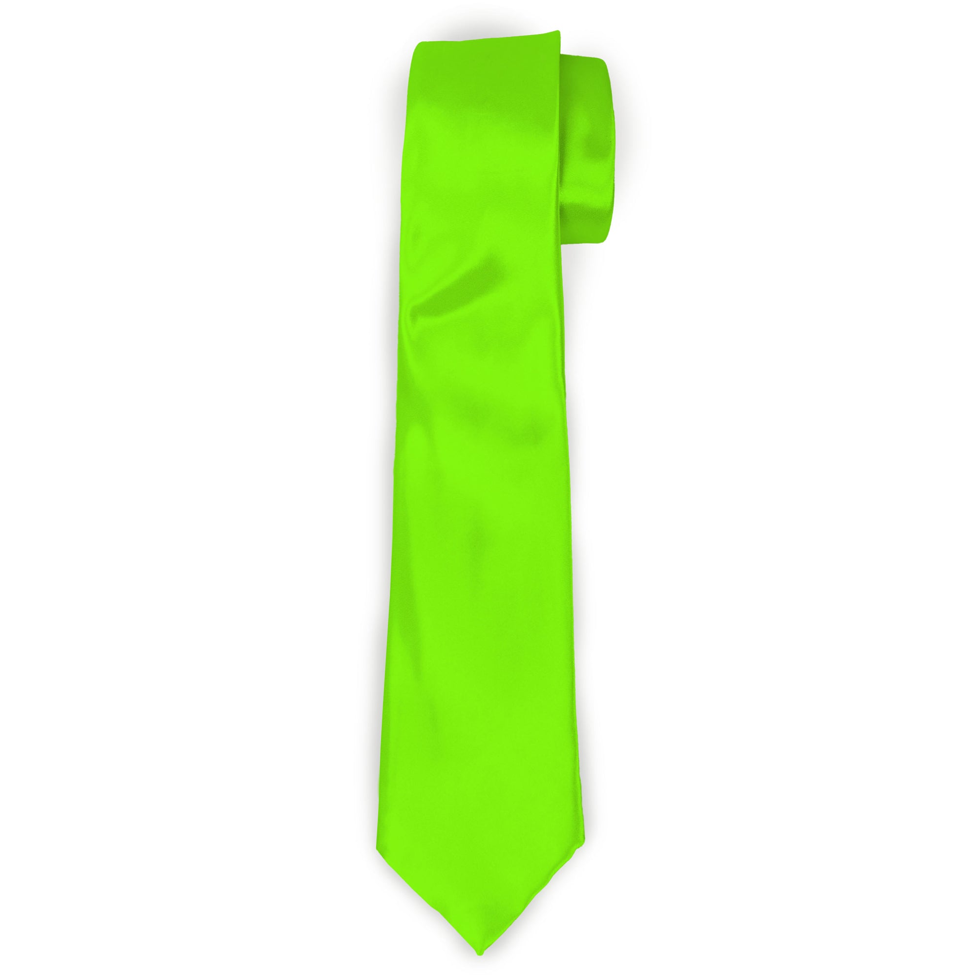 Buckle-Down Necktie - Neon Green Print Neckties Buckle-Down
