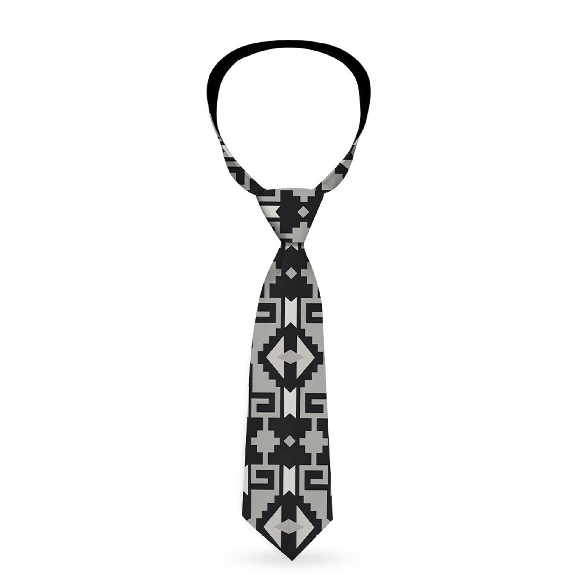 Necktie Standard - Navajo2 Black/Gray Neckties Buckle-Down