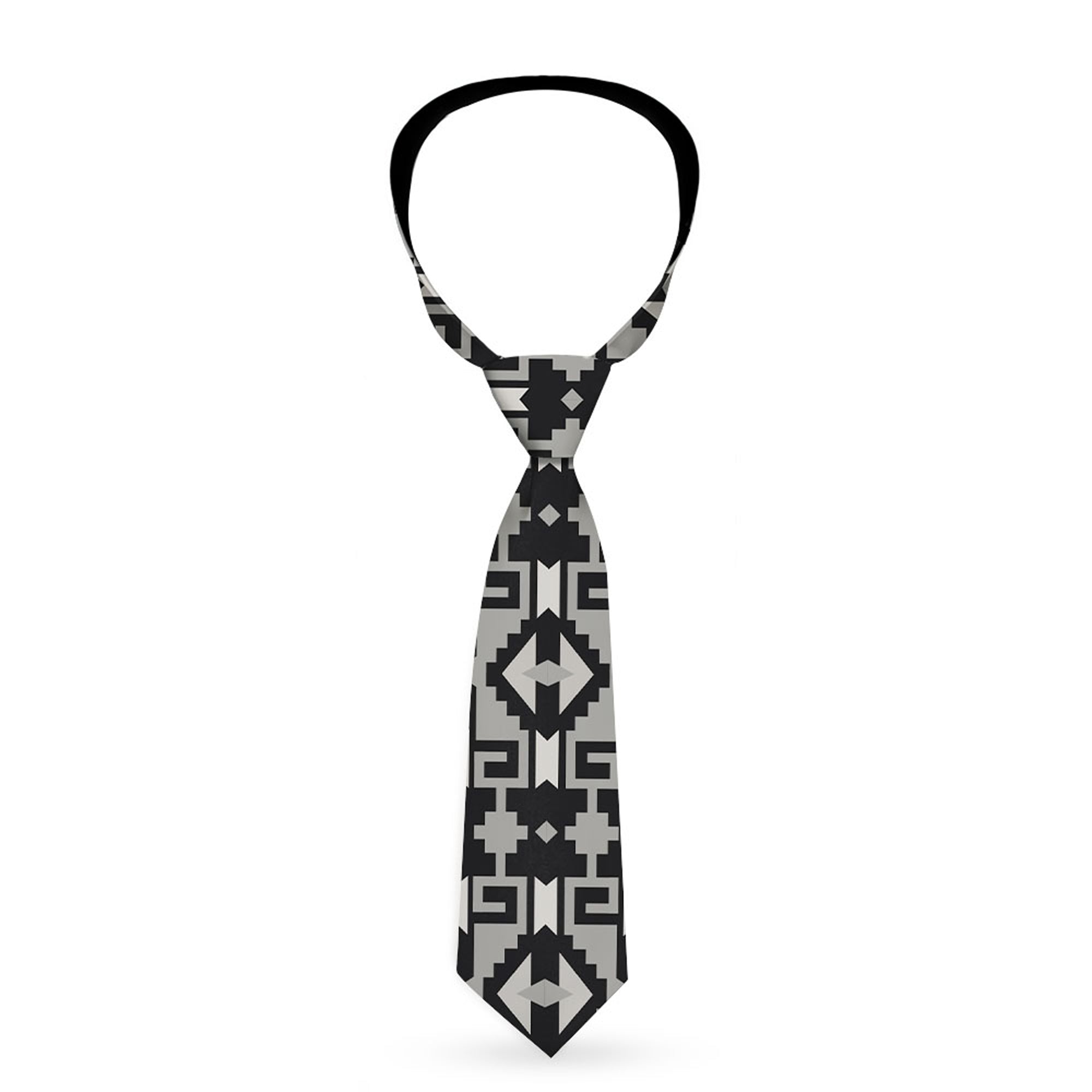 Necktie Standard - Navajo2 Black/Gray Neckties Buckle-Down