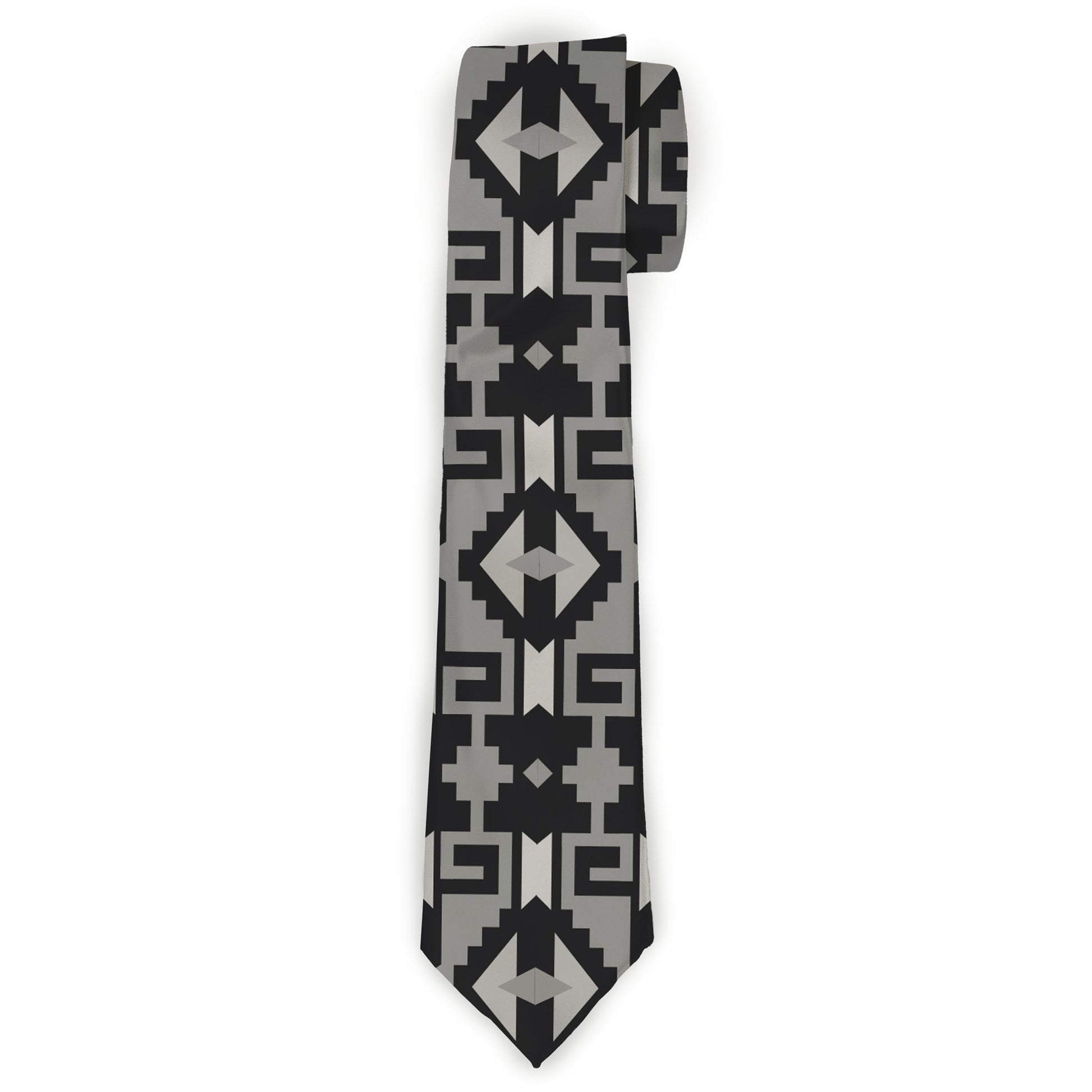 Necktie Standard - Navajo2 Black/Gray Neckties Buckle-Down