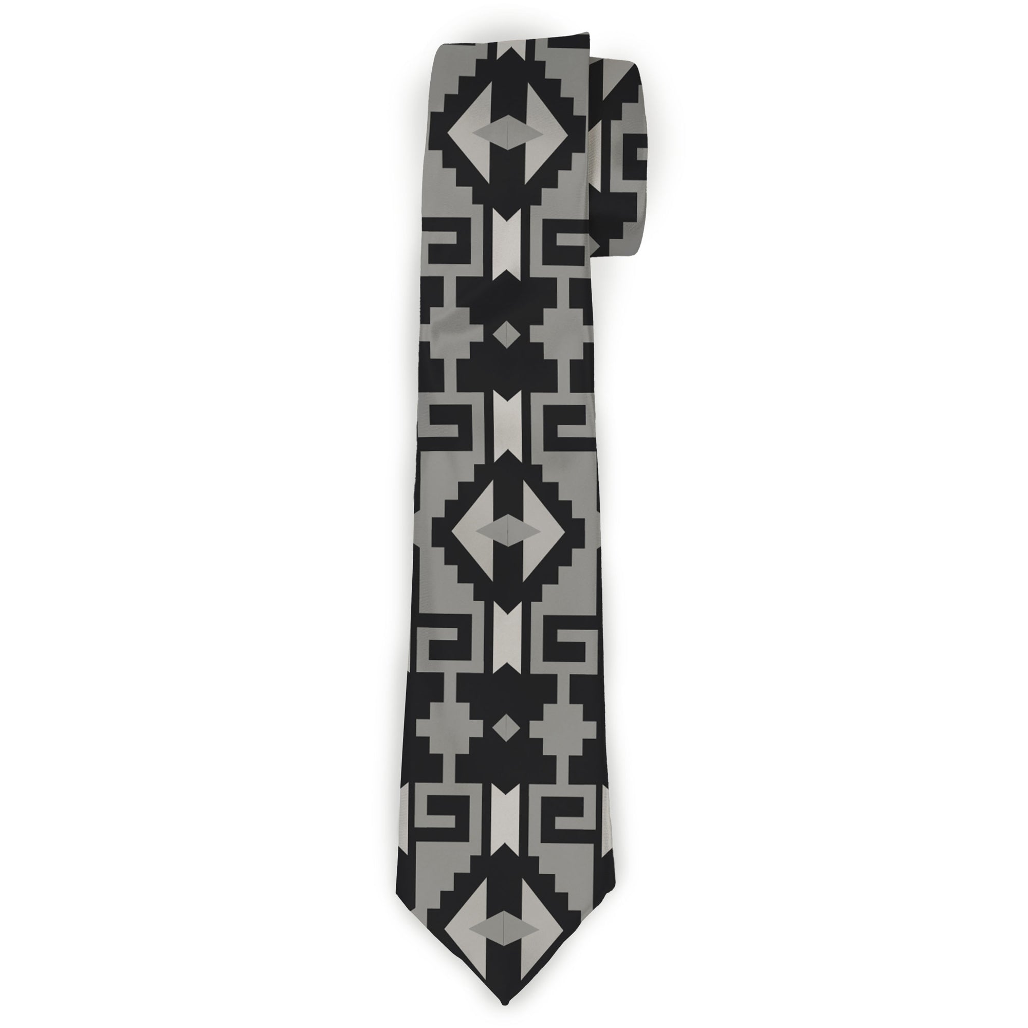 Necktie Standard - Navajo2 Black/Gray Neckties Buckle-Down