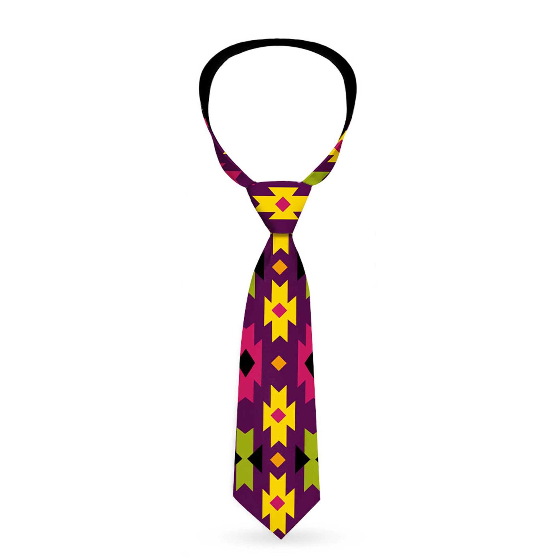 Buckle-Down Necktie - Navajo Orange/Purple/Yellow/Pink/Green/Black Neckties Buckle-Down