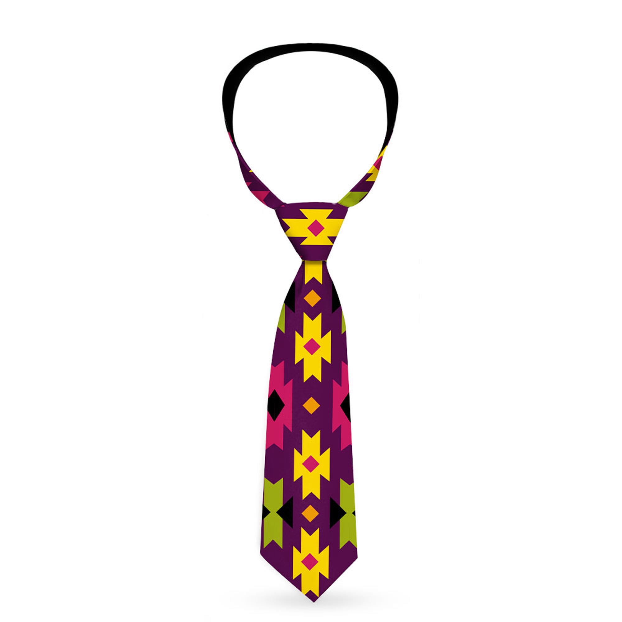 Buckle-Down Necktie - Navajo Orange/Purple/Yellow/Pink/Green/Black Neckties Buckle-Down