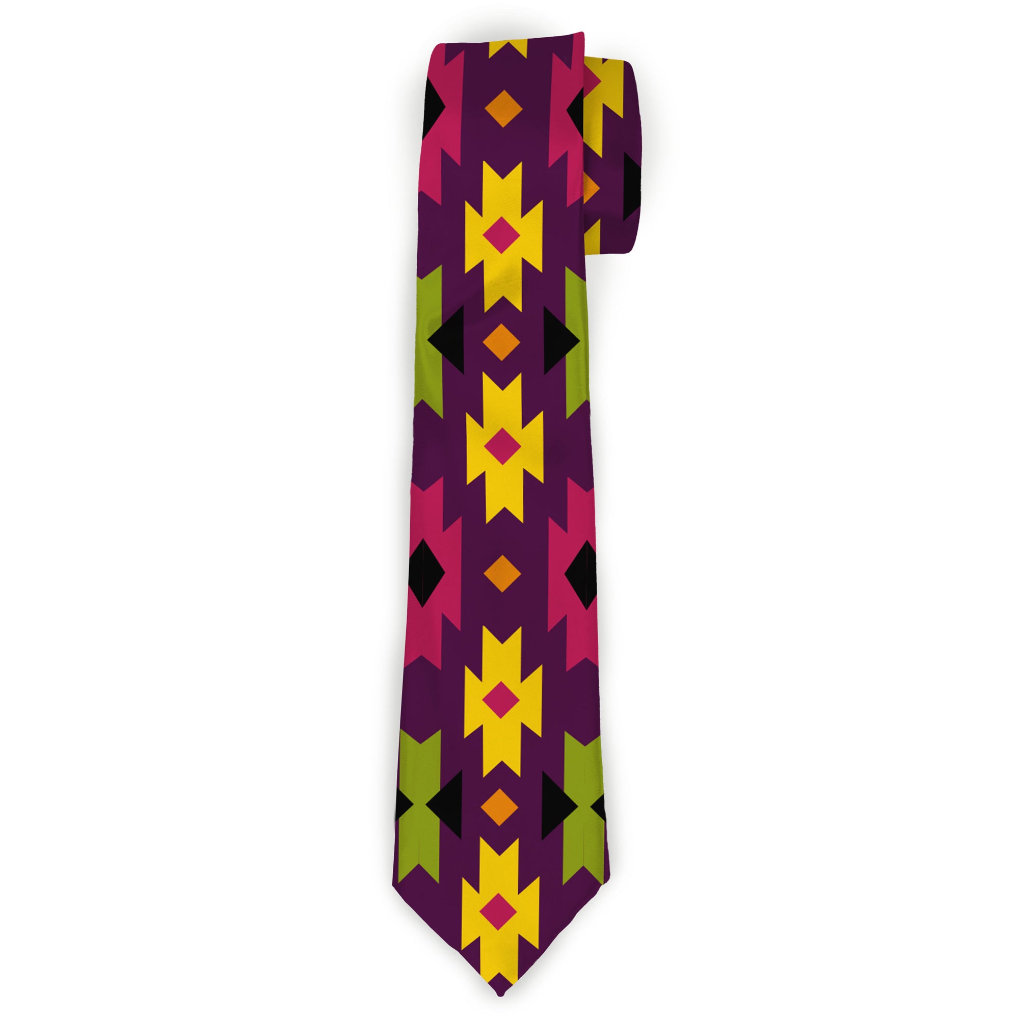 Buckle-Down Necktie - Navajo Orange/Purple/Yellow/Pink/Green/Black Neckties Buckle-Down