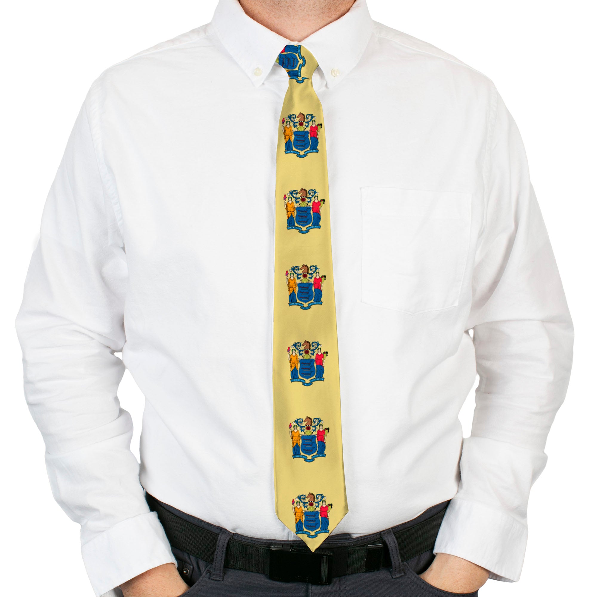 Buckle-Down Necktie - New Jersey Flag Neckties Buckle-Down