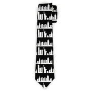 Buckle-Down Necktie - New York Solid Skyline Black/White Neckties Buckle-Down