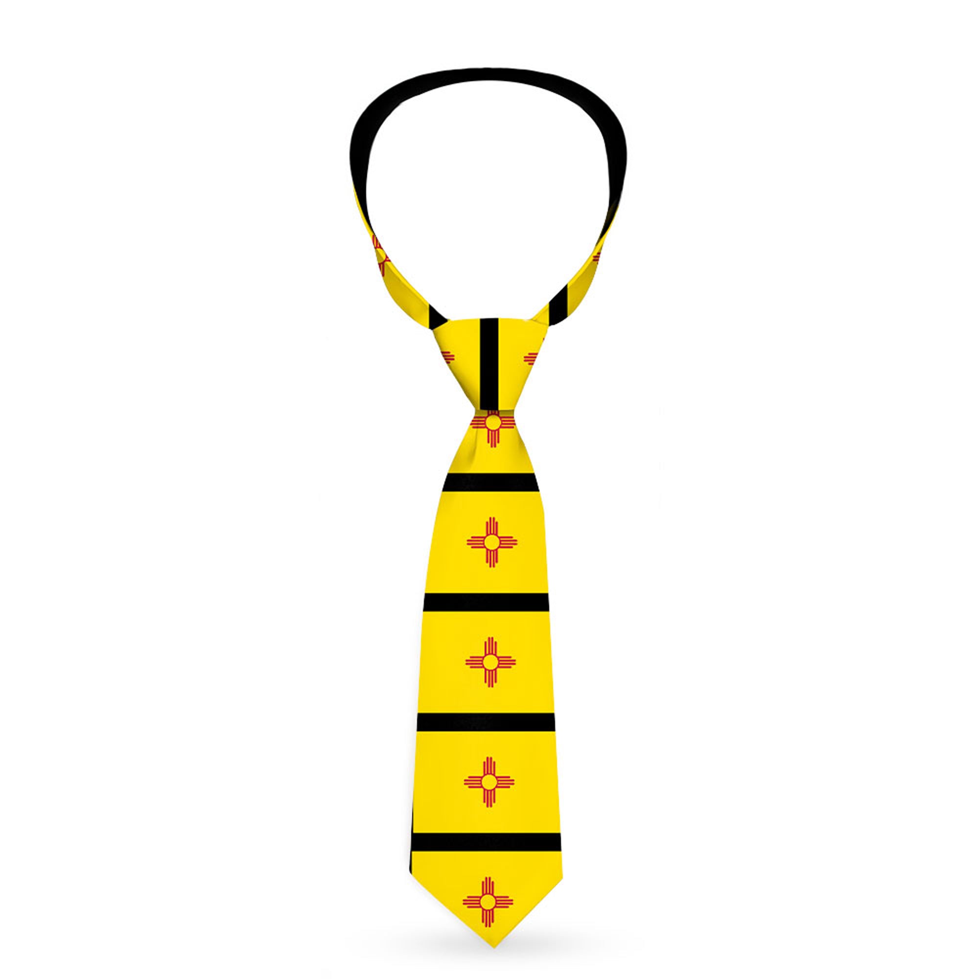 Buckle-Down Necktie - New Mexico Flag/Black Neckties Buckle-Down