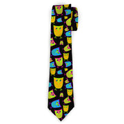 Buckle-Down Necktie - Owls Black/Multi Neon Neckties Buckle-Down